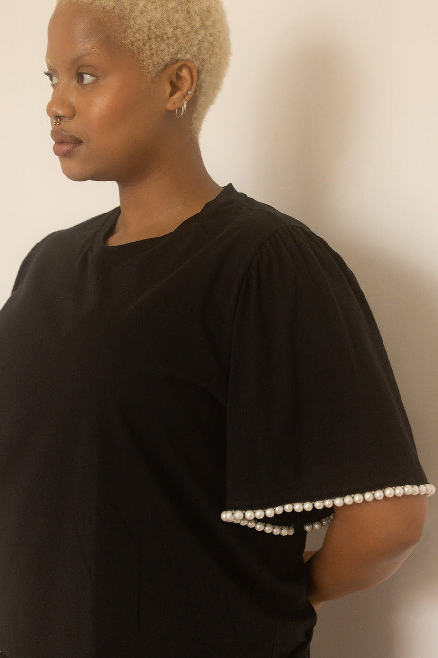 Black Canvas Pearl Top
