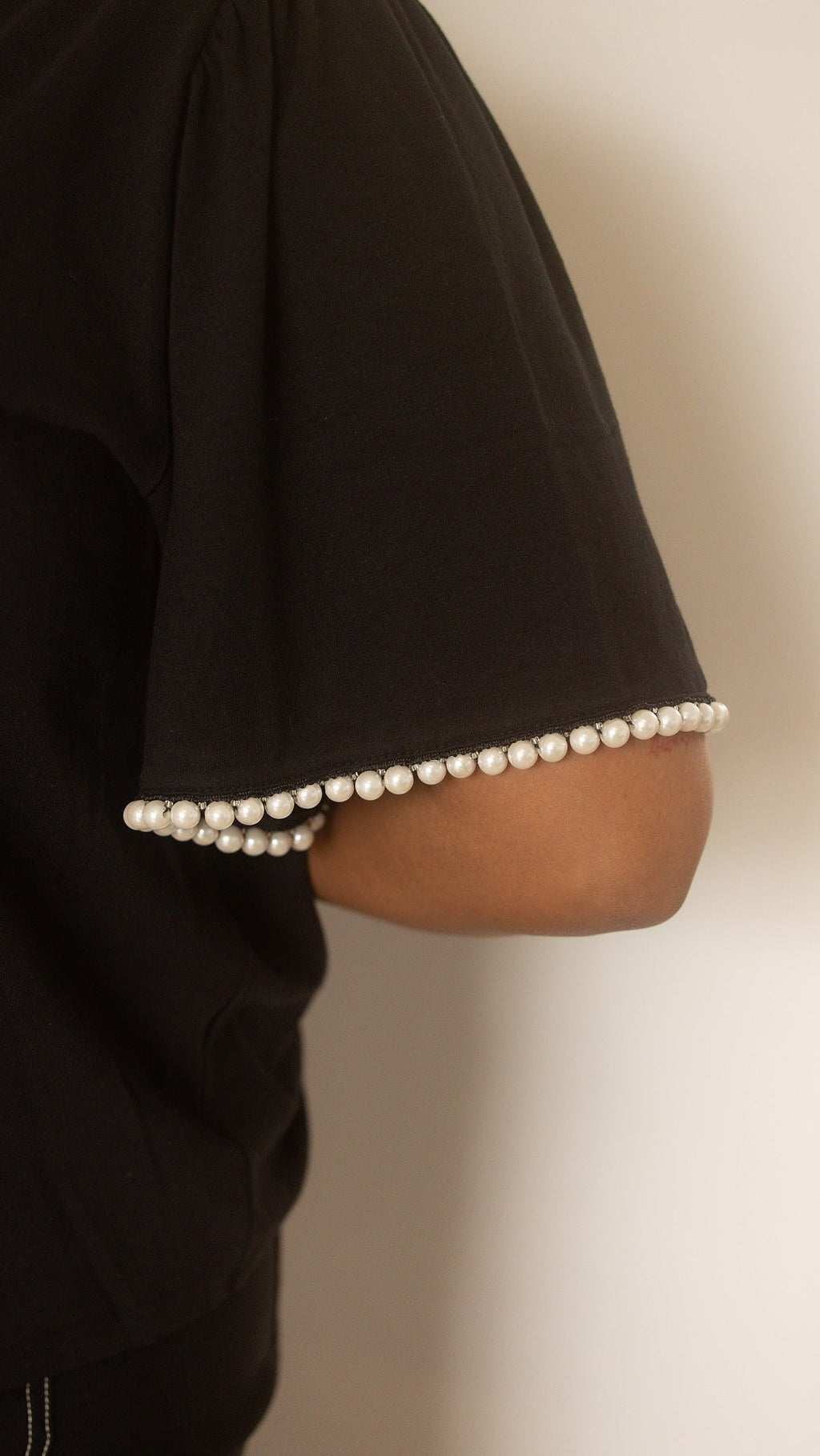 Black Canvas Pearl Top