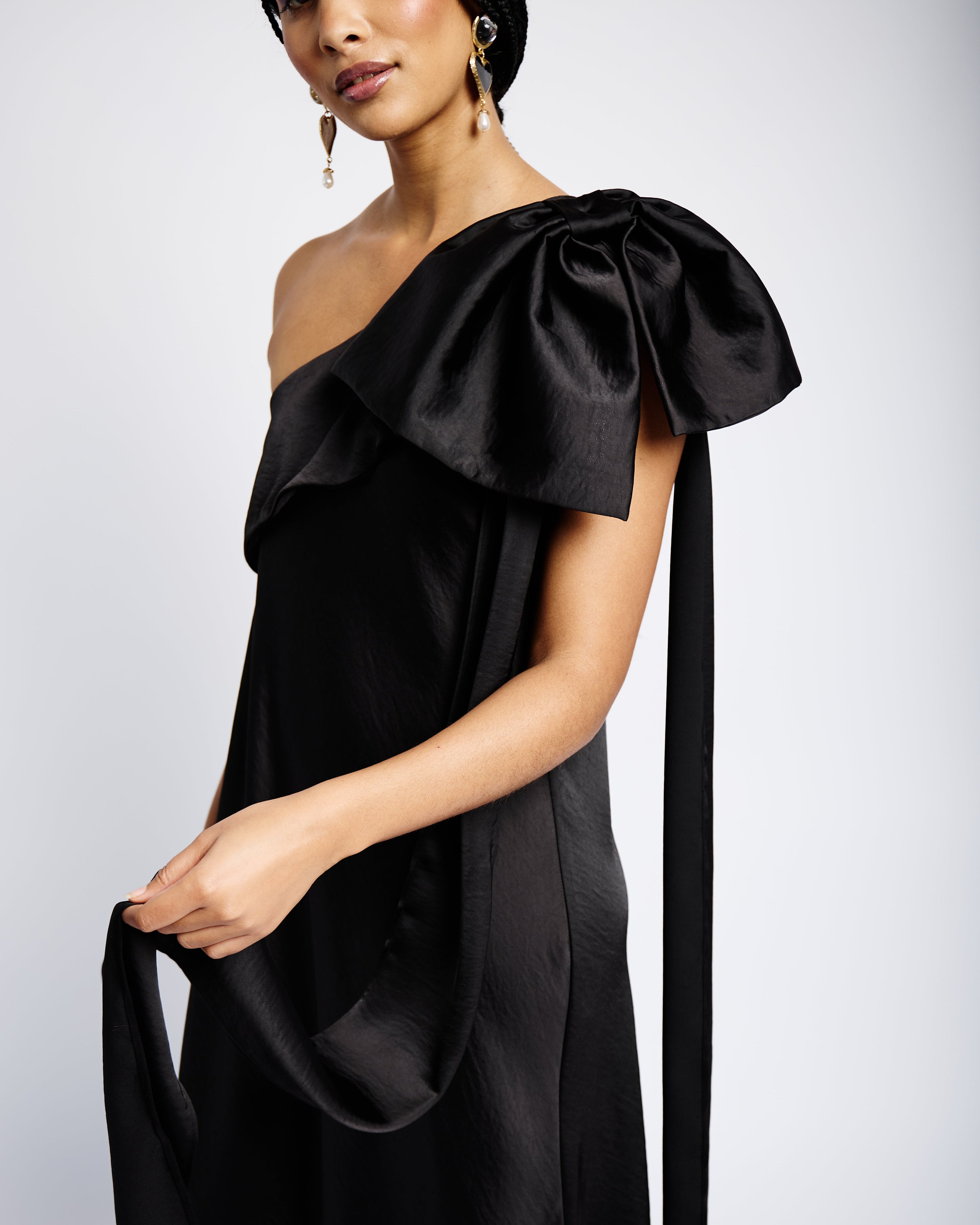 Satin Statement Maxi Dress