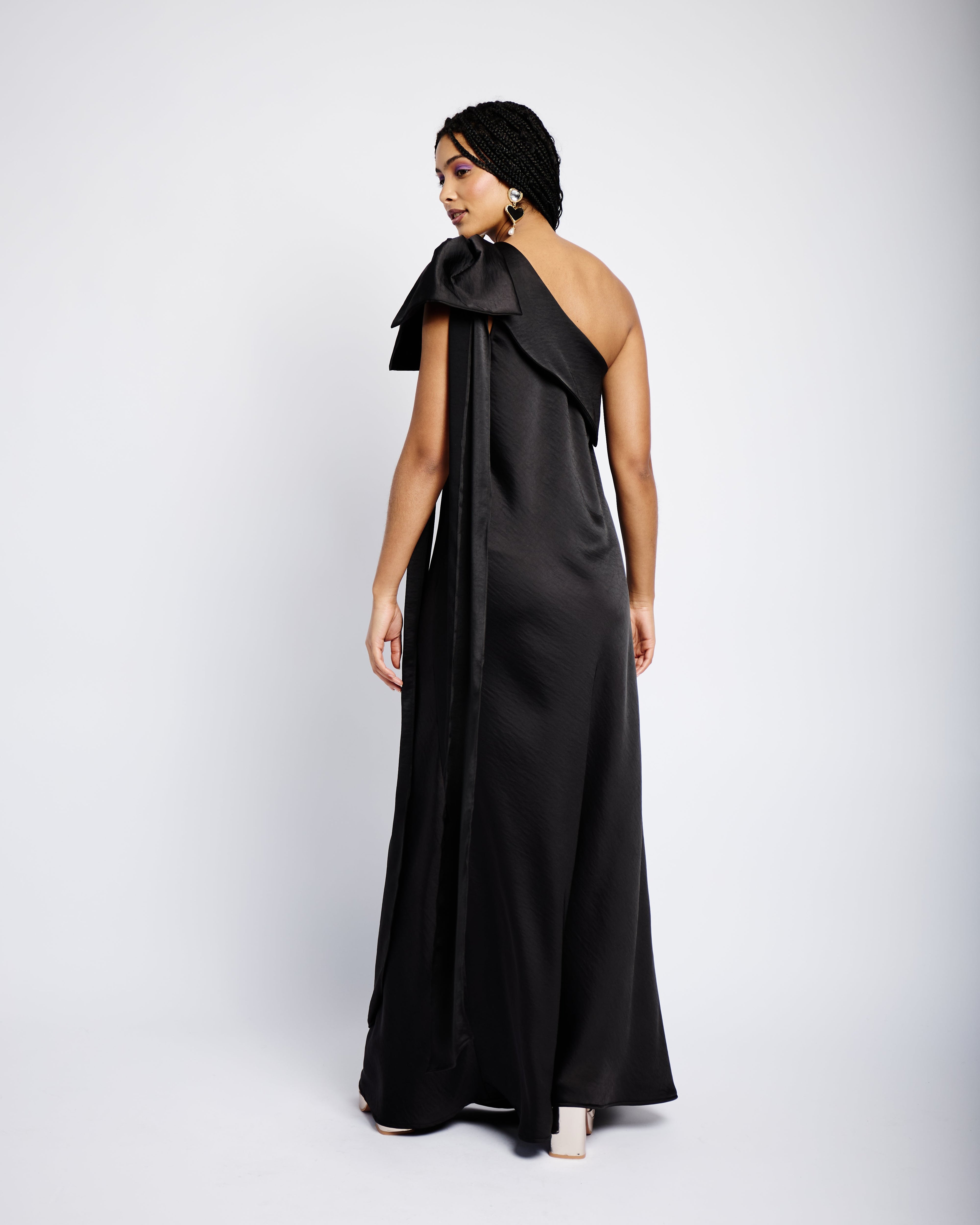 Satin Statement Maxi Dress