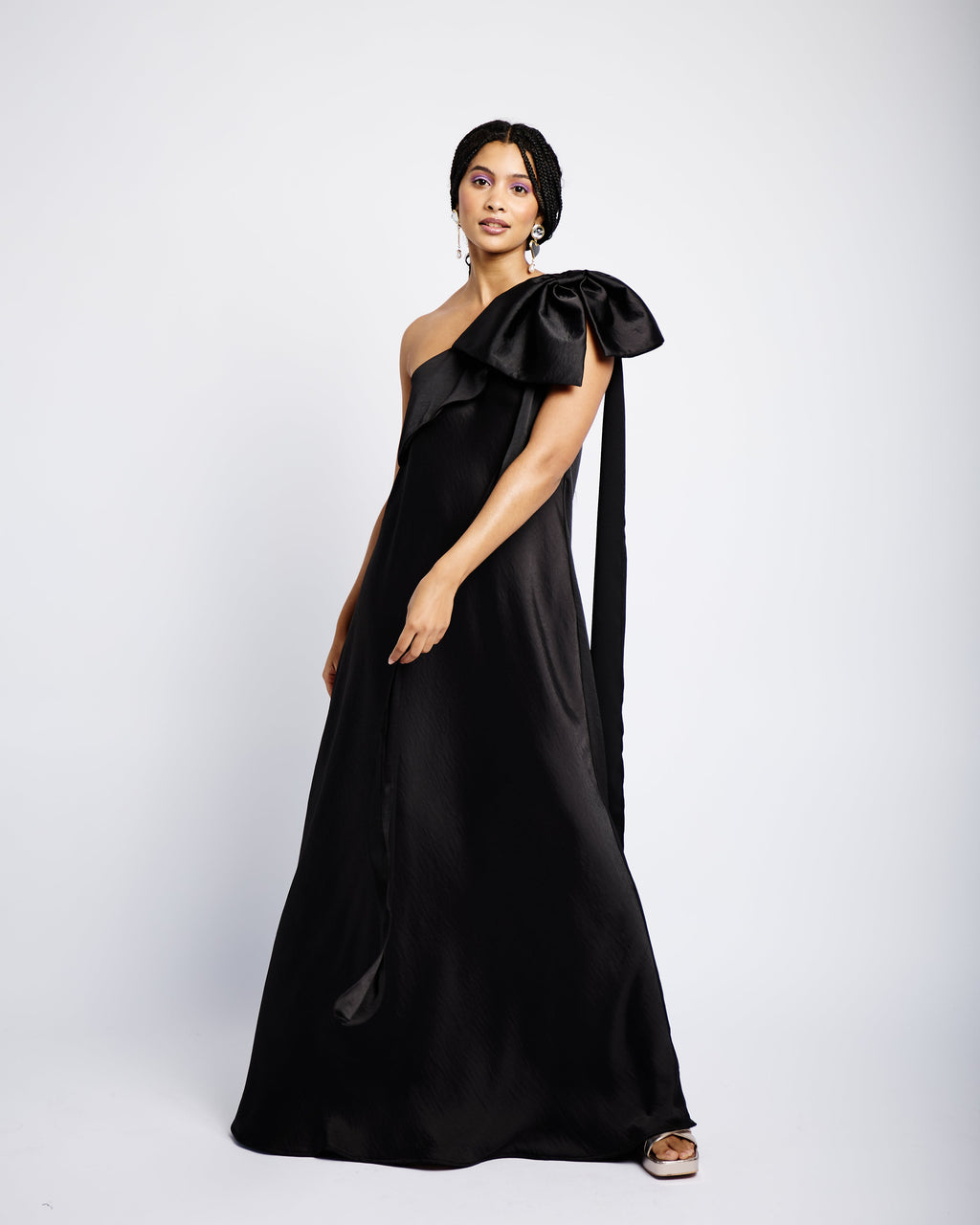 Satin Statement Maxi Dress