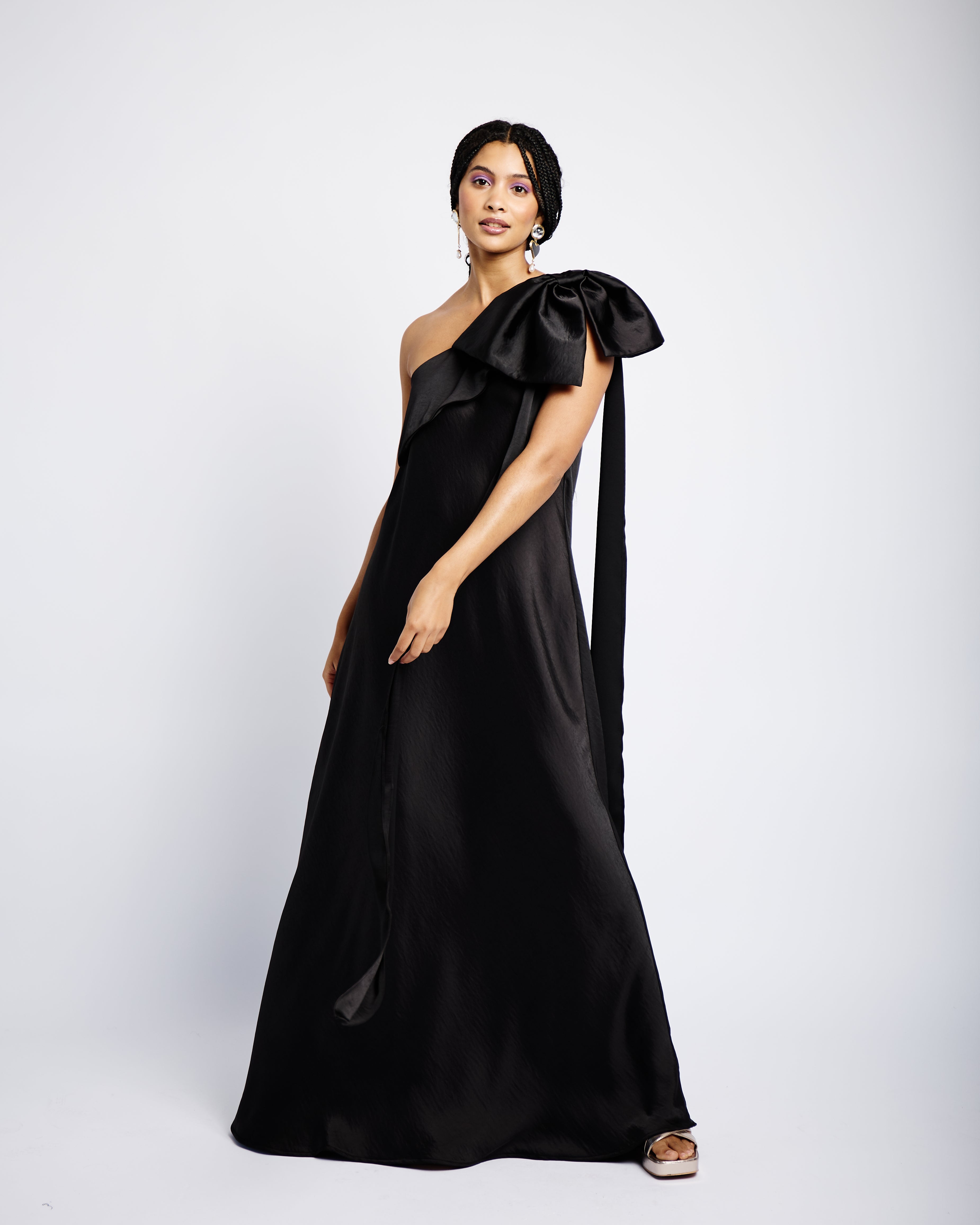 Satin Statement Maxi Dress