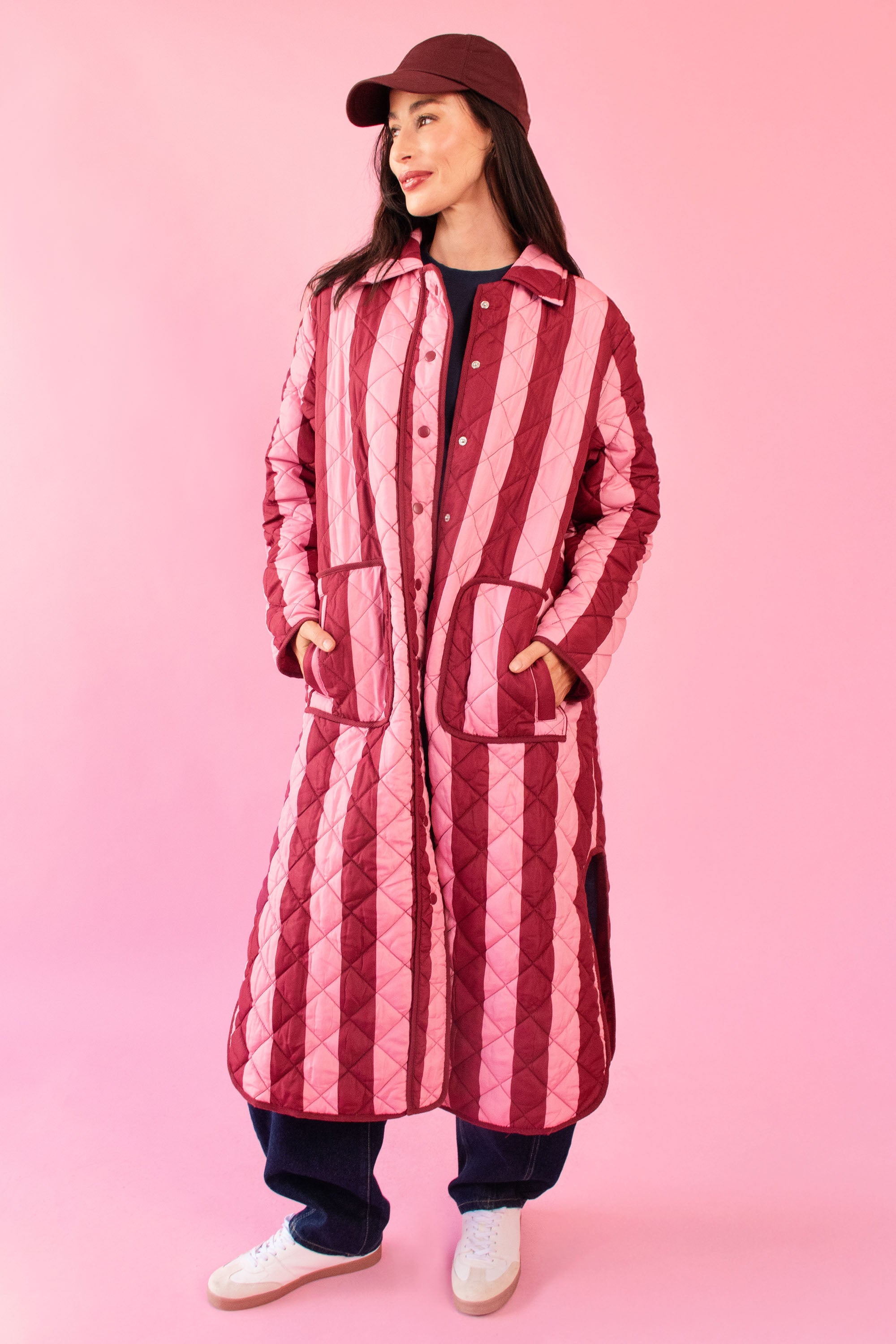 Pink Quilted Rebel Stripe