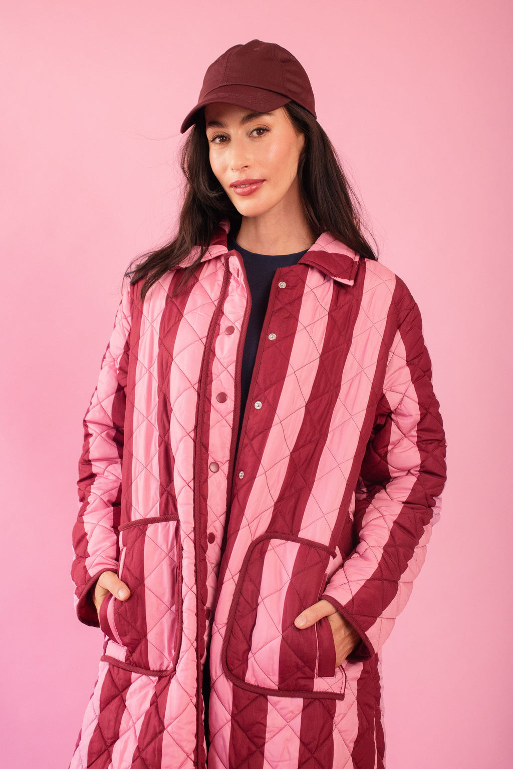 Pink Quilted Rebel Stripe
