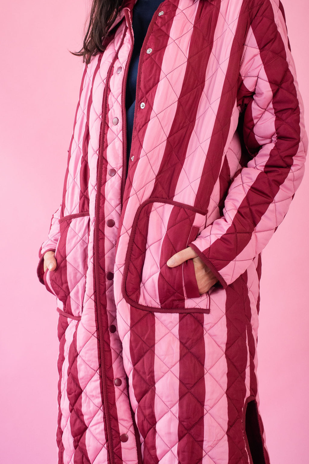 Pink Quilted Rebel Stripe