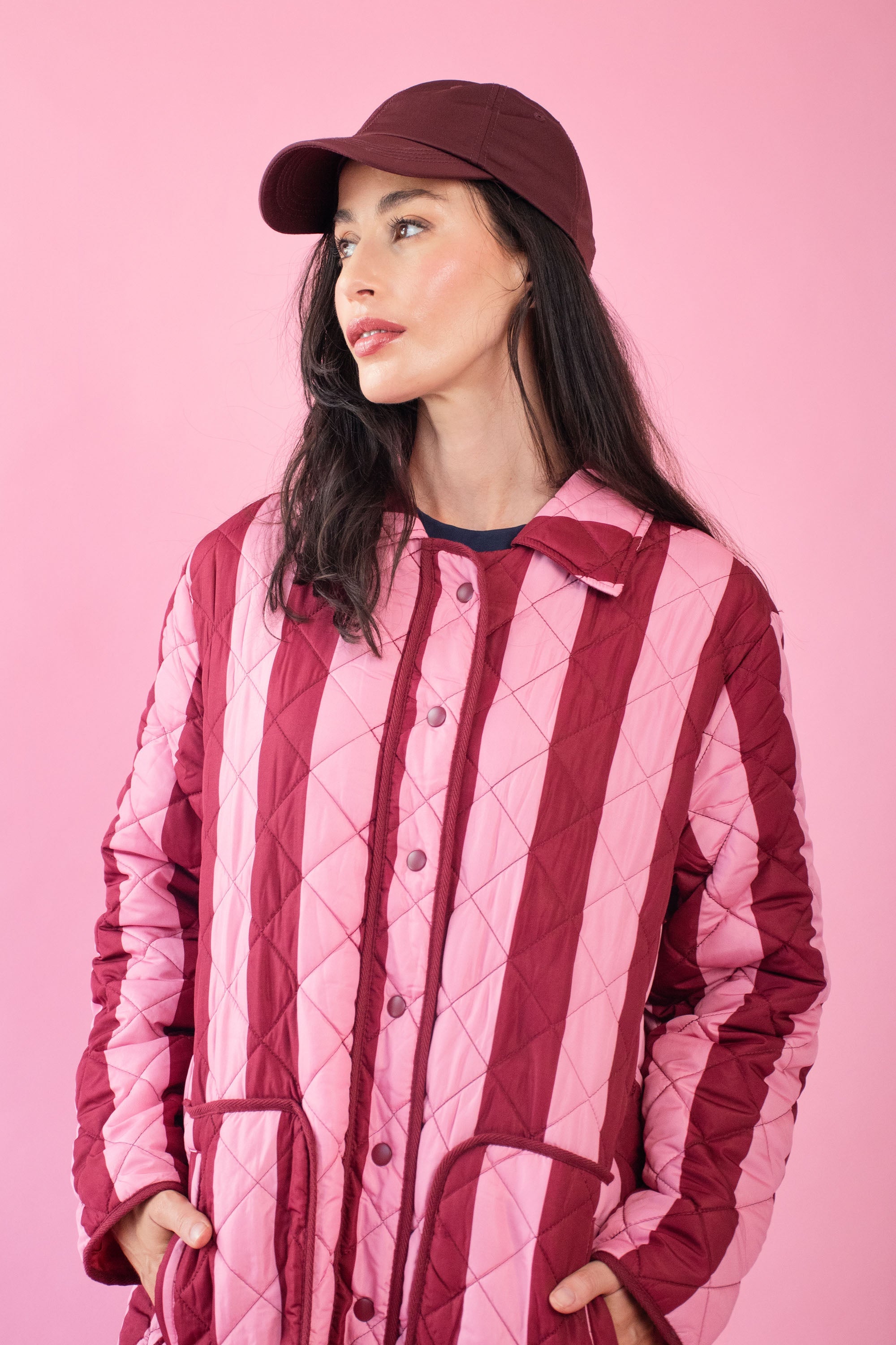Pink Quilted Rebel Stripe