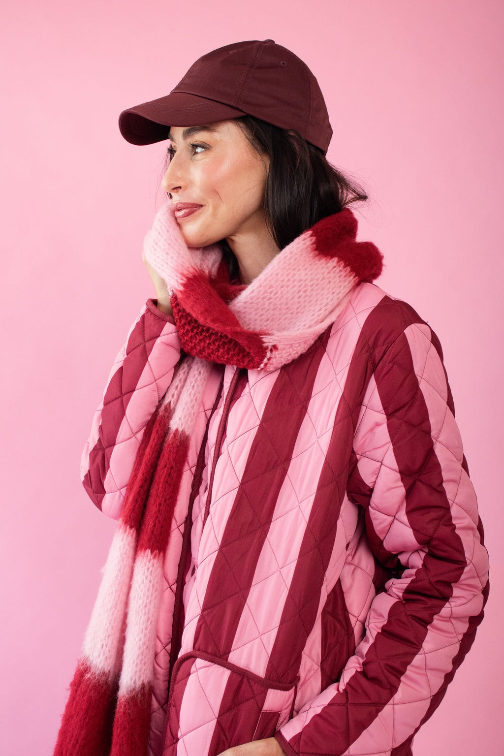 Pink Quilted Rebel Stripe