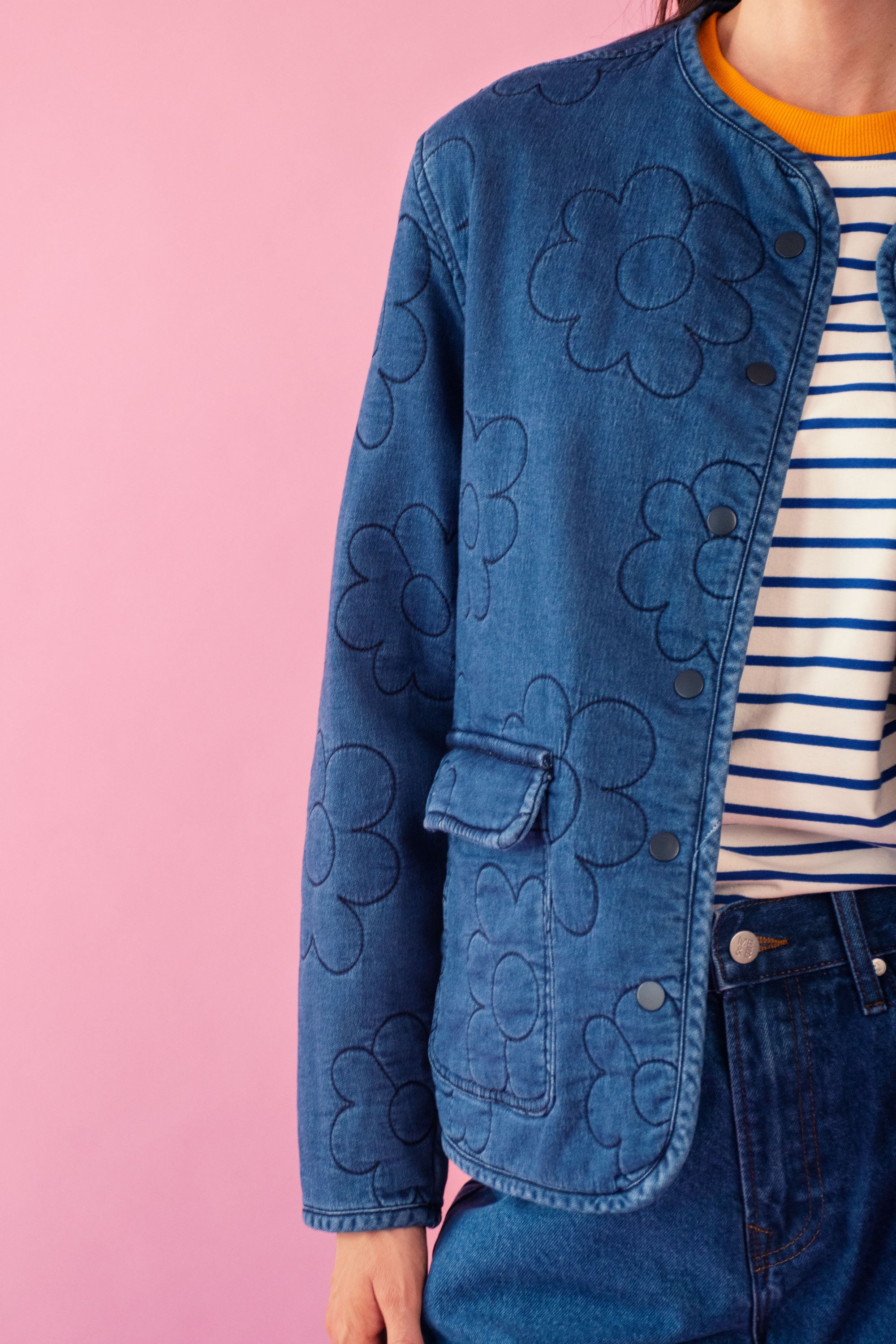 Cloud Stitch Knit Collarless