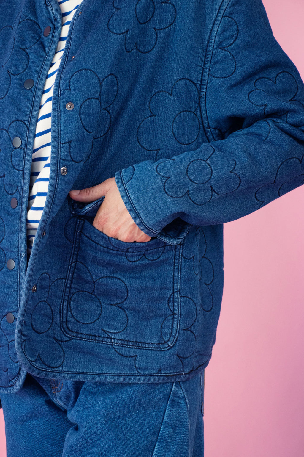 Cloud Stitch Knit Collarless