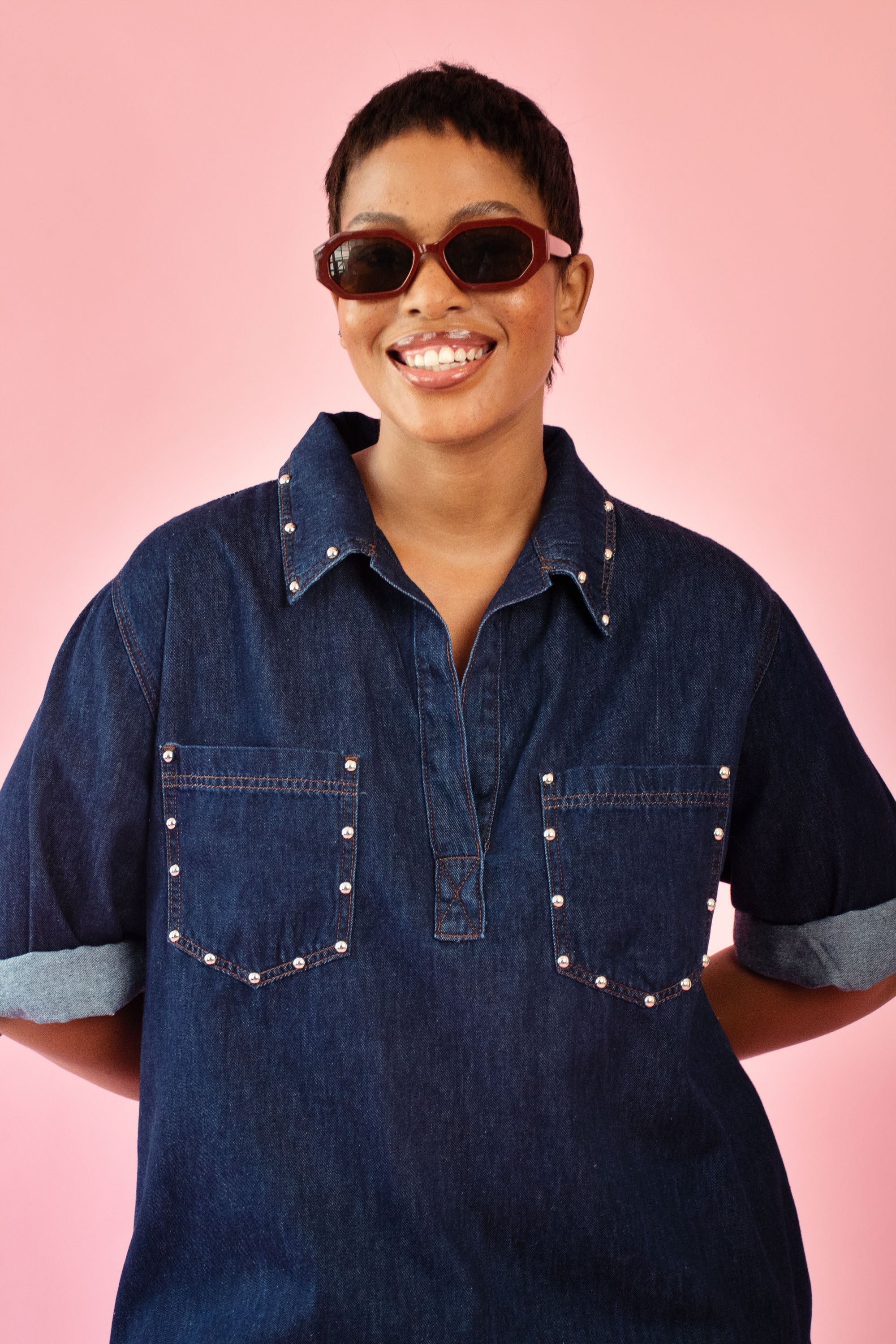 Timeless Dark Wash Tunic Dress