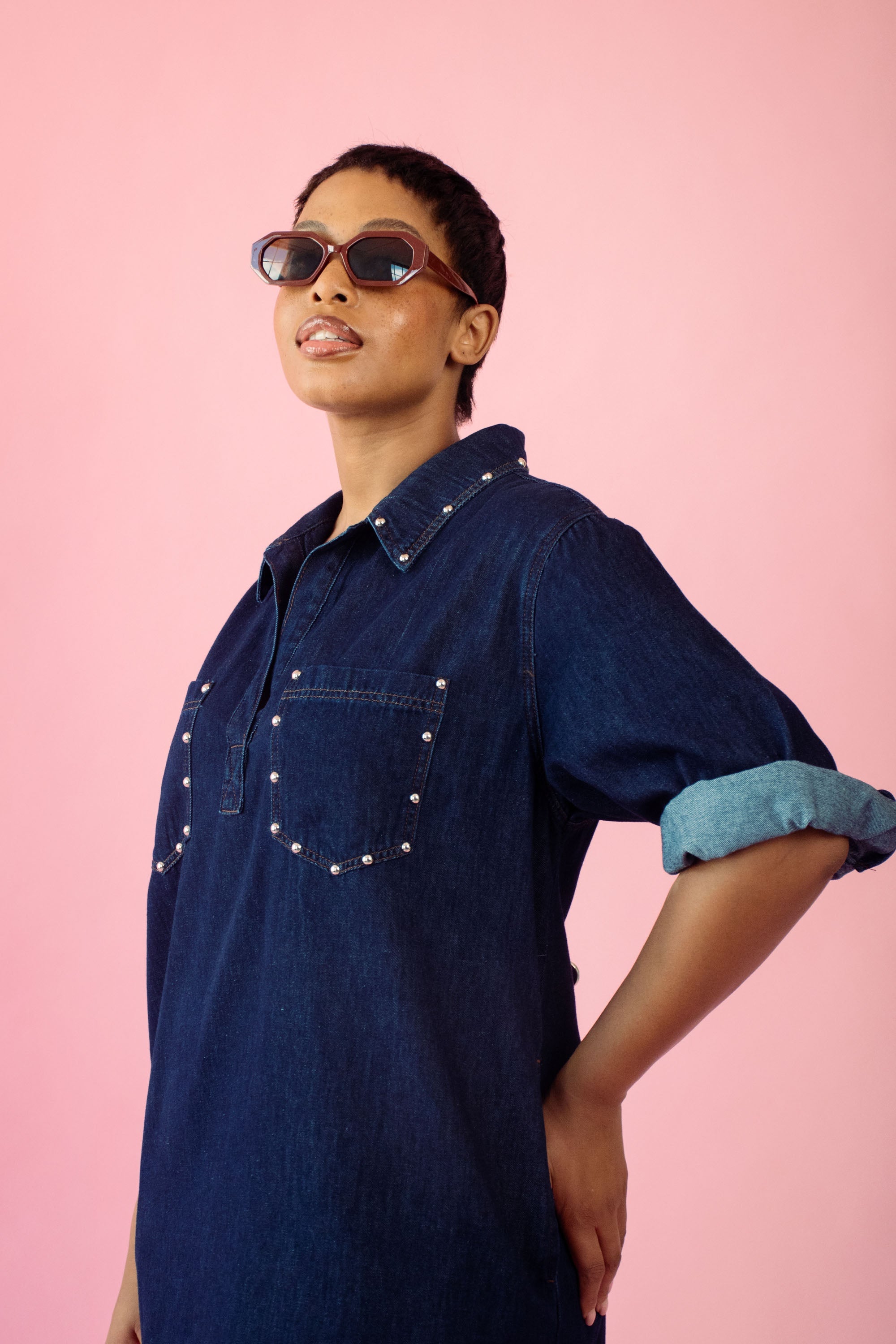 Timeless Dark Wash Tunic Dress