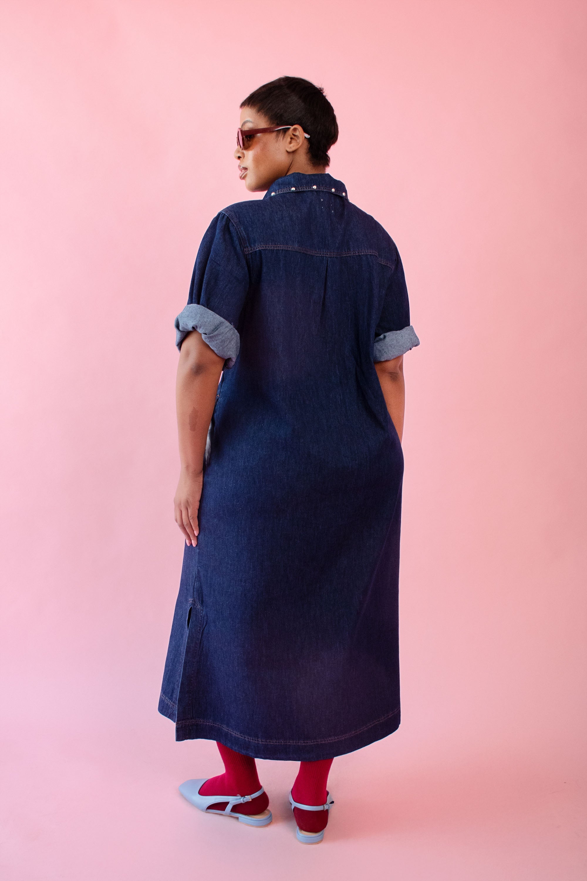 Timeless Dark Wash Tunic Dress