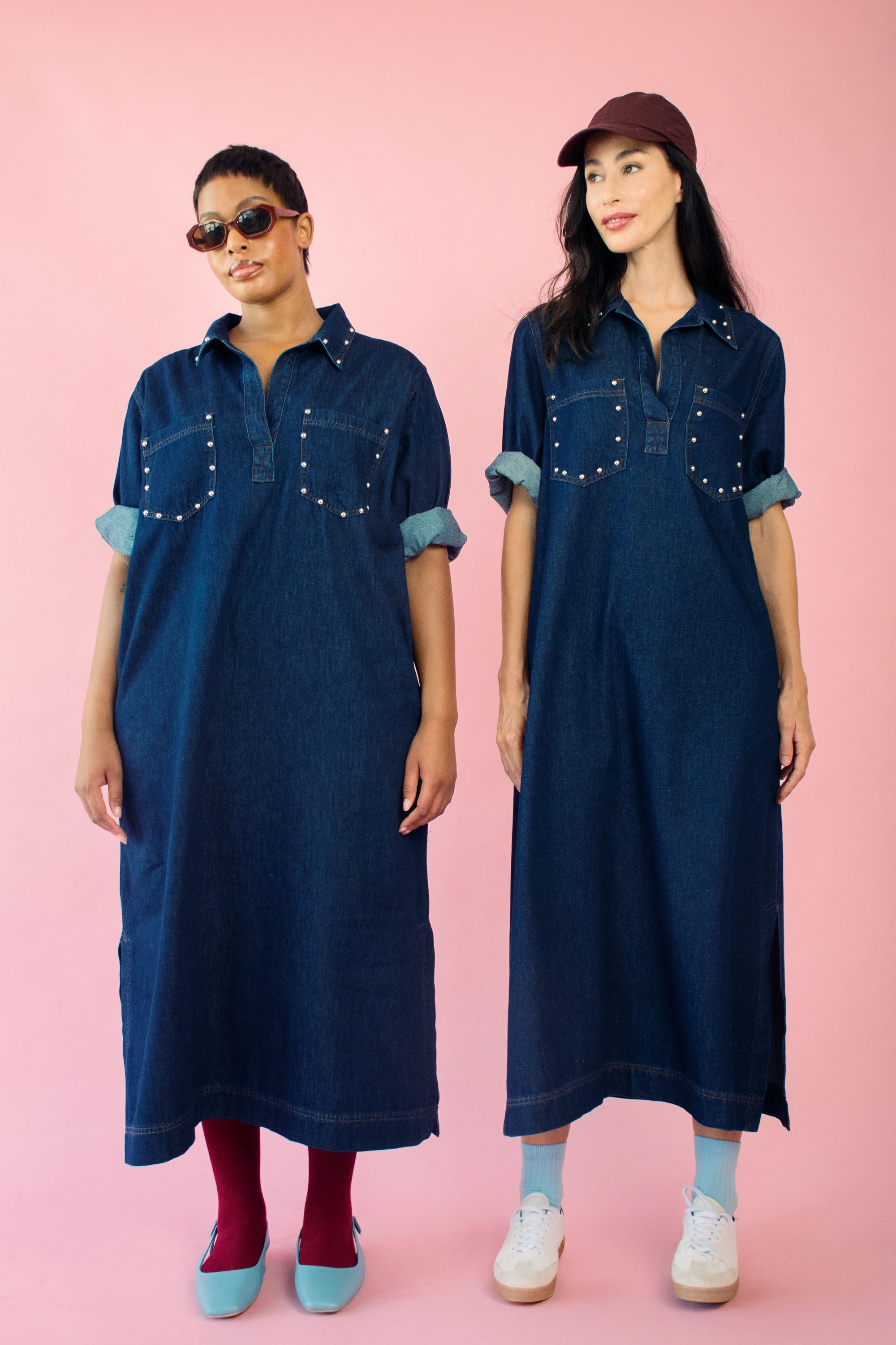 Timeless Dark Wash Tunic Dress