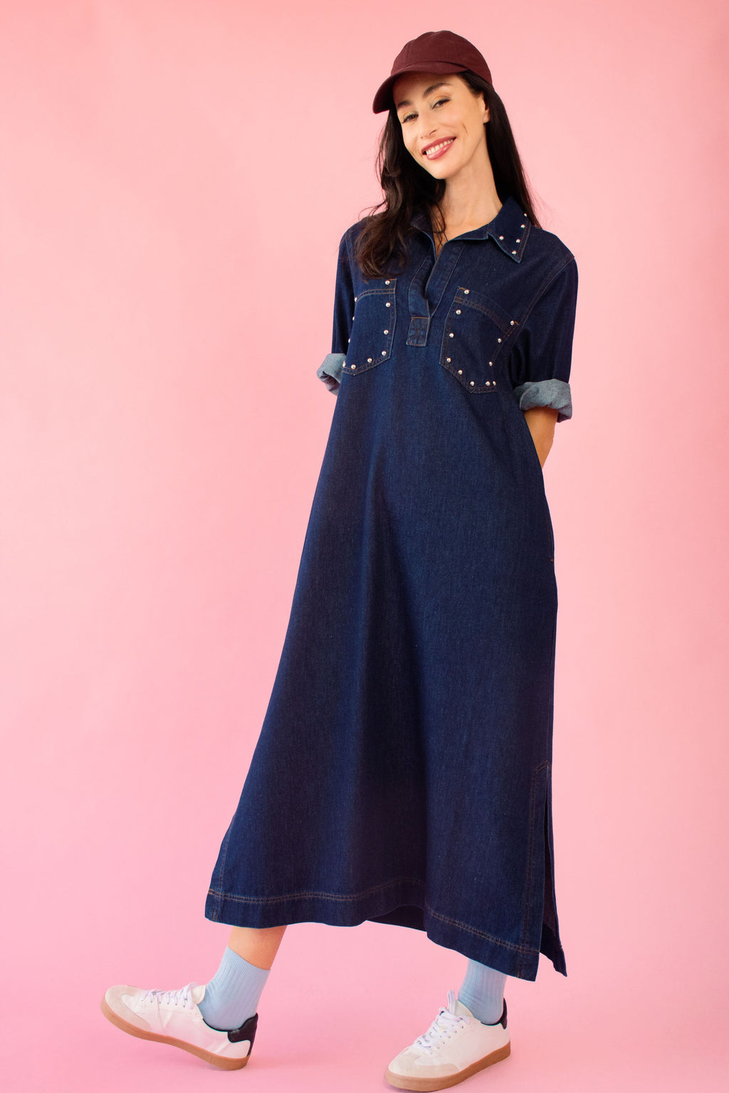 Timeless Dark Wash Tunic Dress