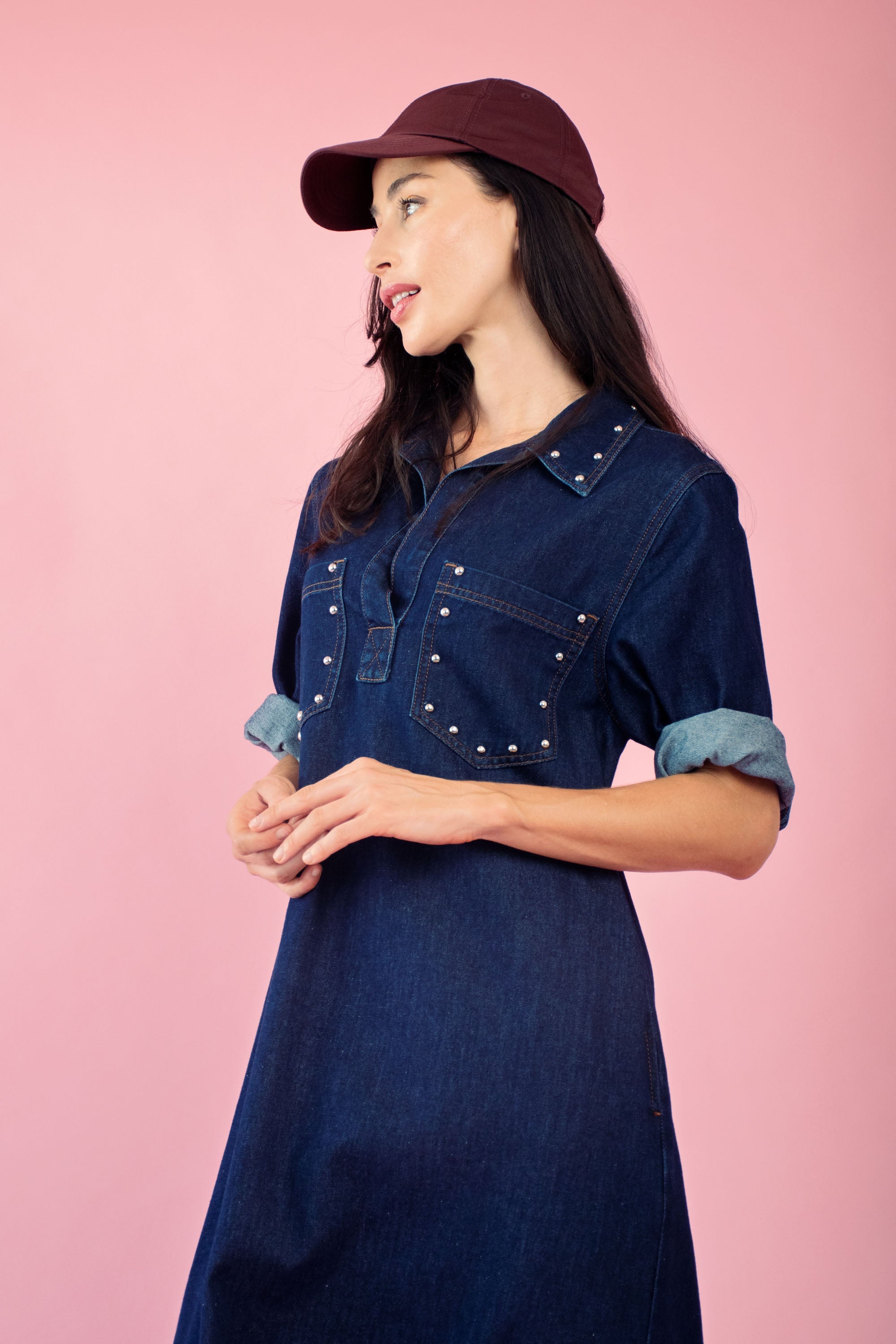 Timeless Dark Wash Tunic Dress
