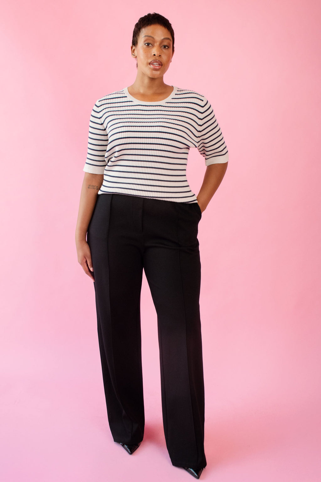 Fitted Rhythm Stripe Top
