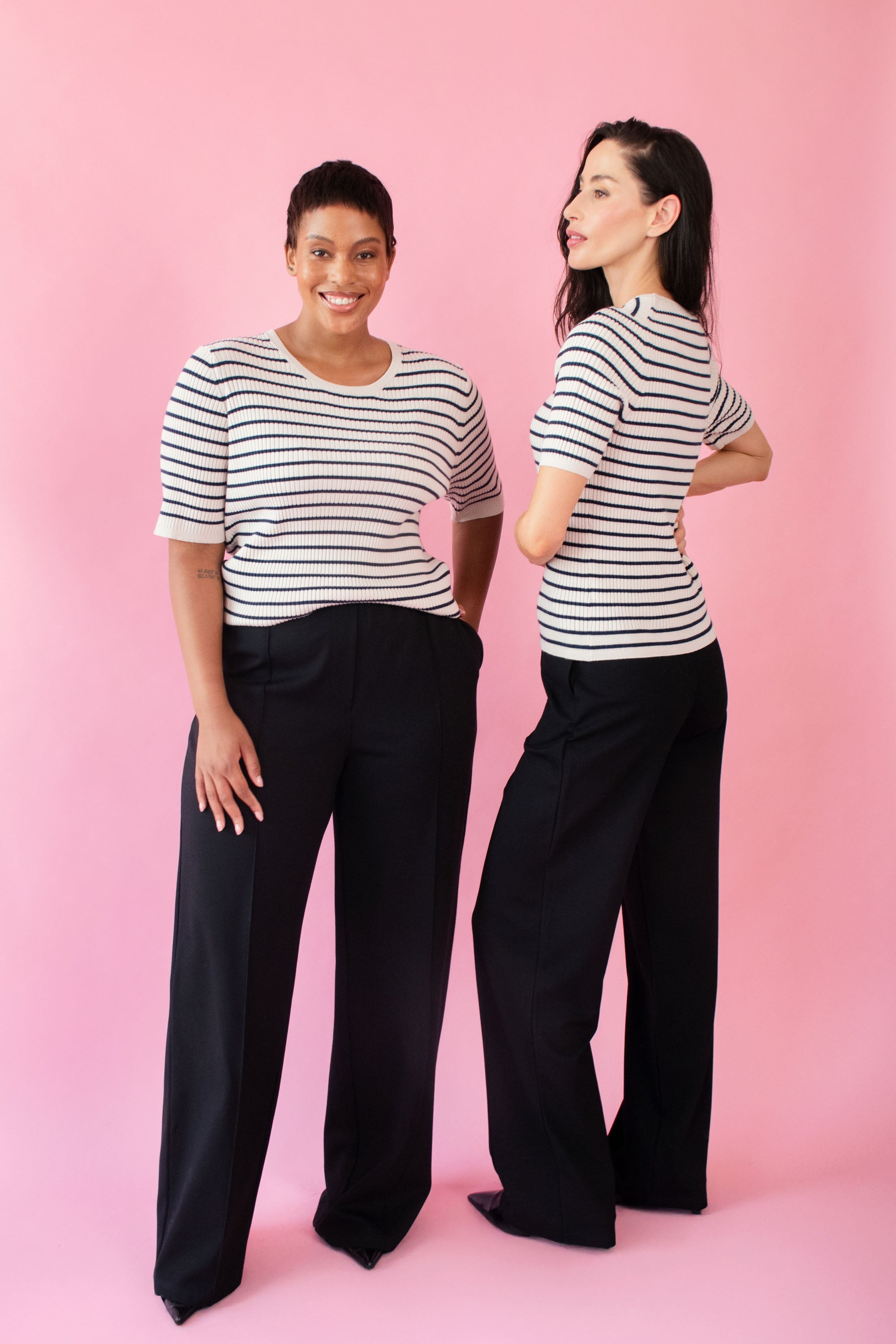 Fitted Rhythm Stripe Top