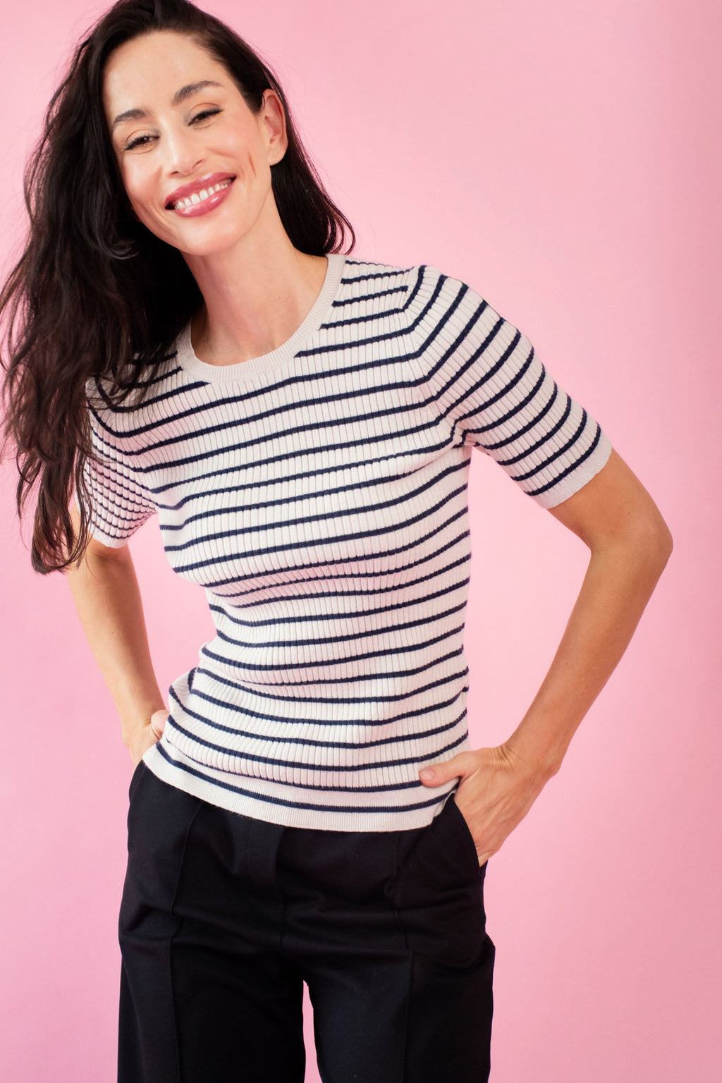Fitted Rhythm Stripe Top