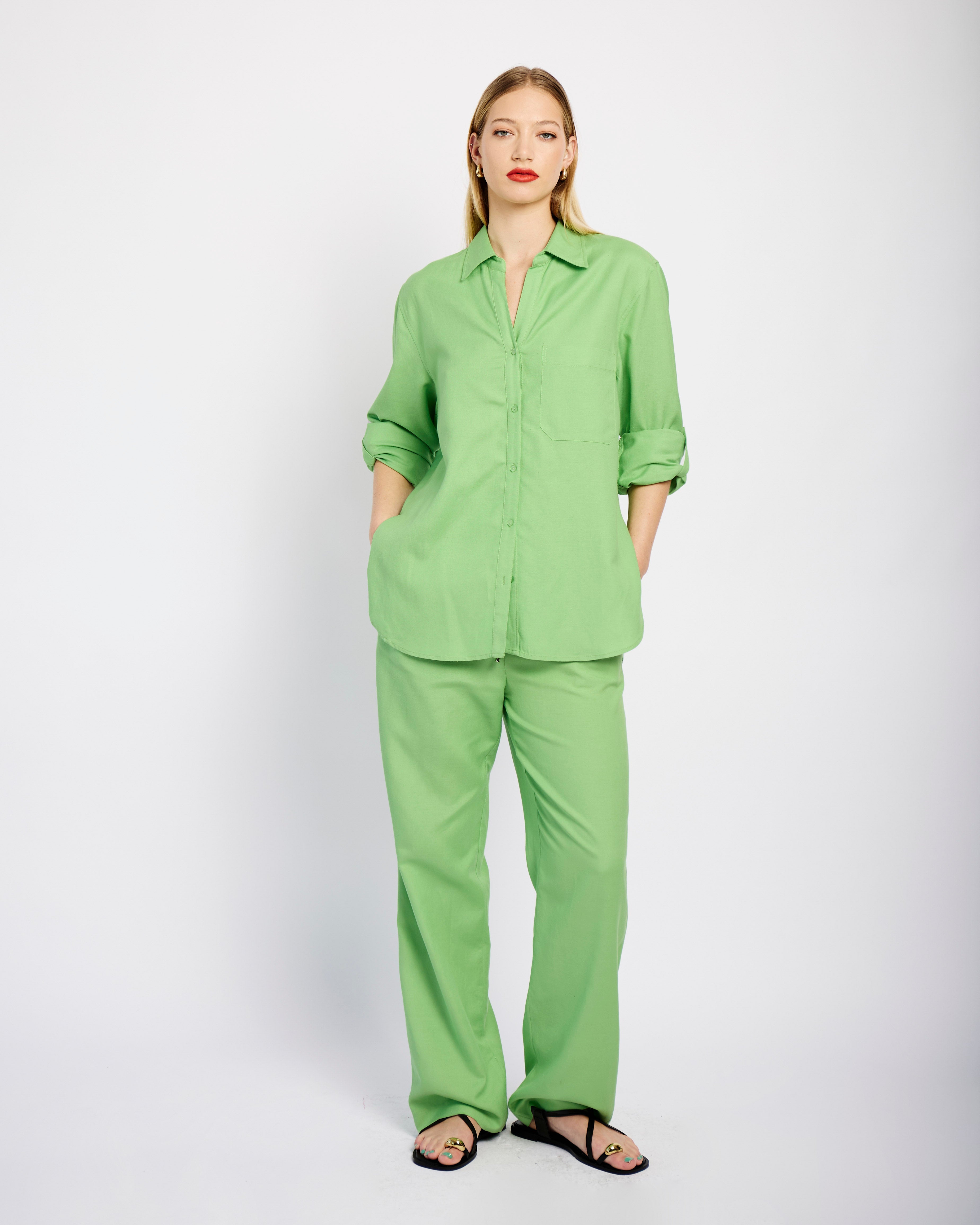 Forest Breeze Linen Pants