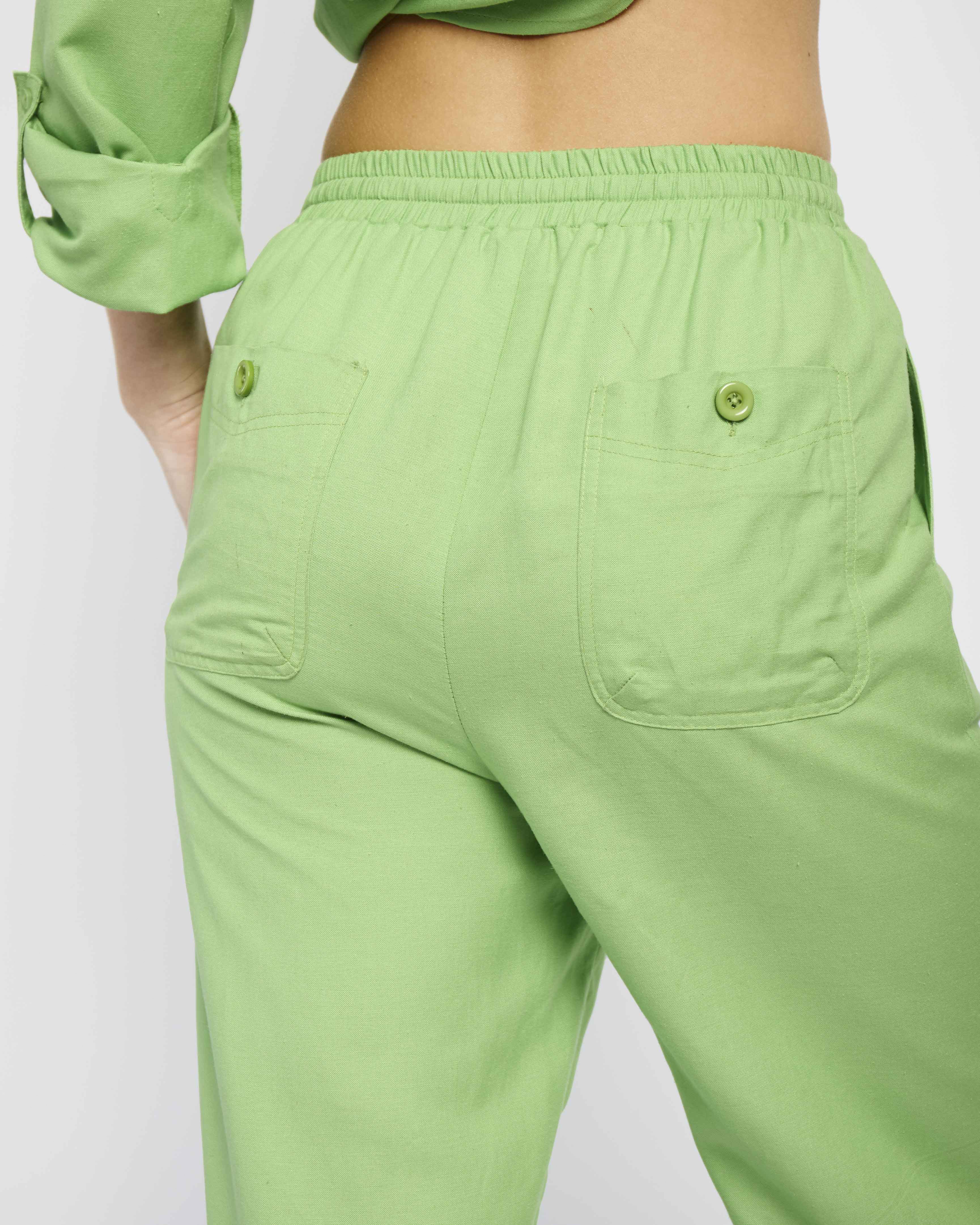 Forest Breeze Linen Pants
