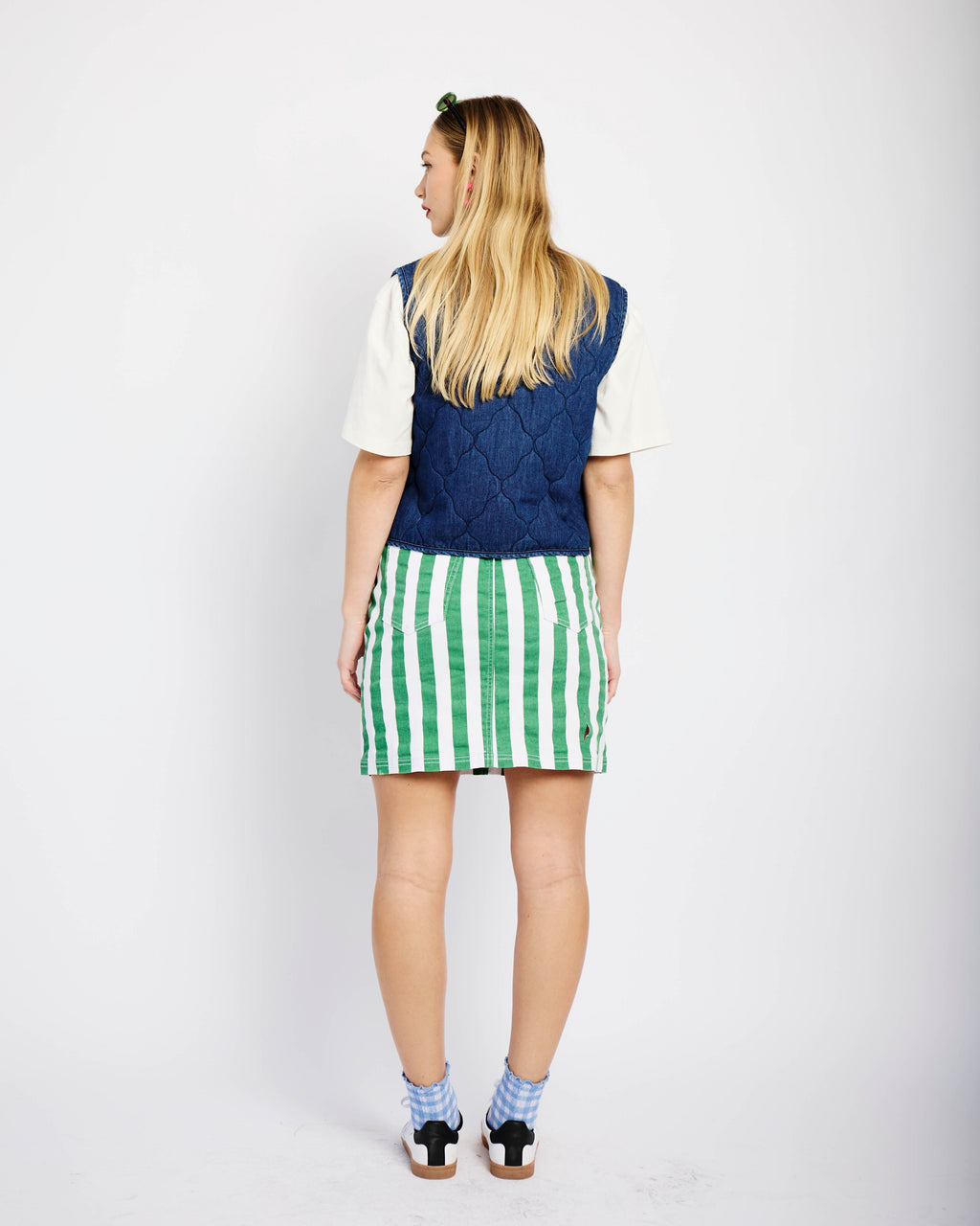 Fresh Stripe Stretch Skirt