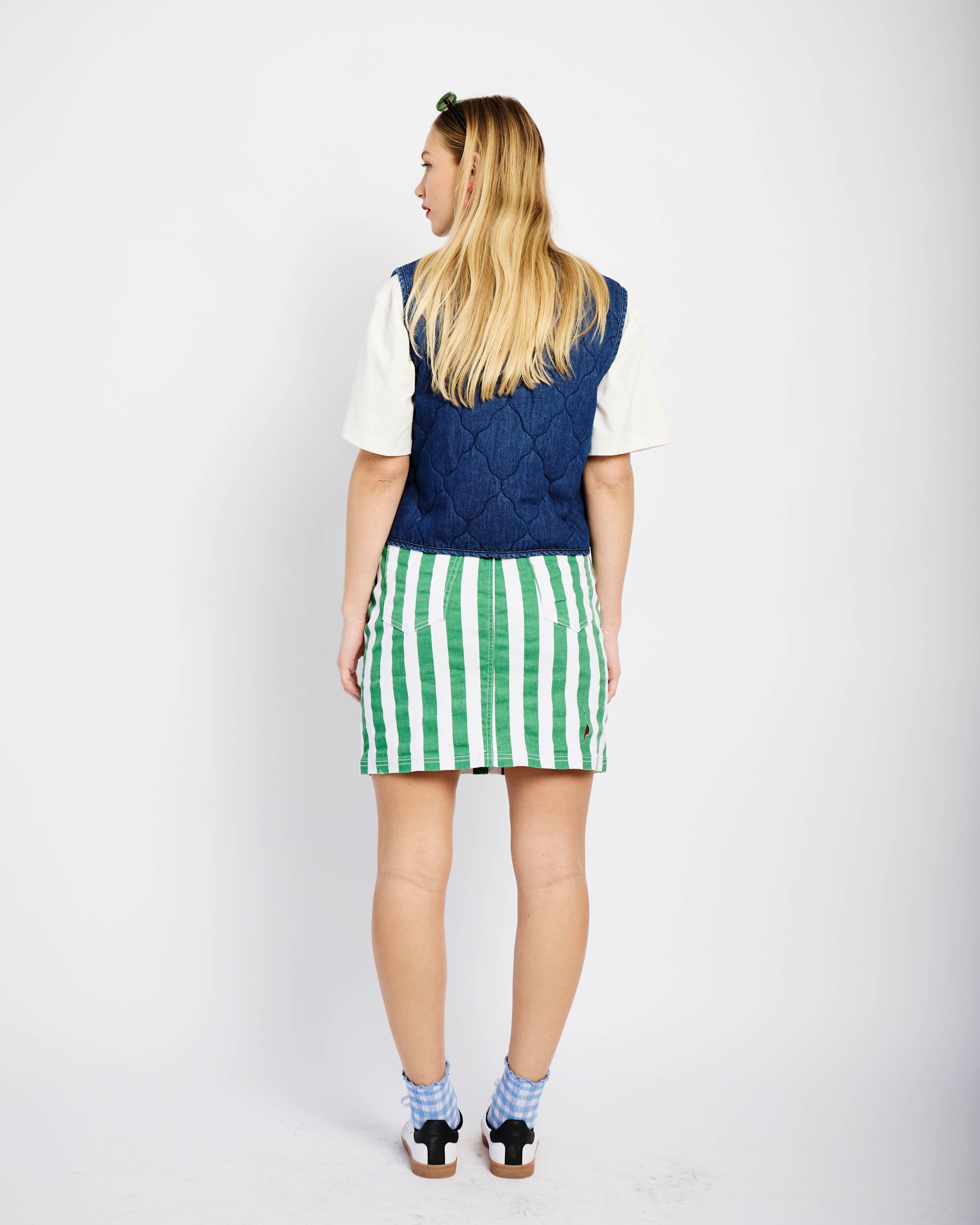 Fresh Stripe Stretch Skirt