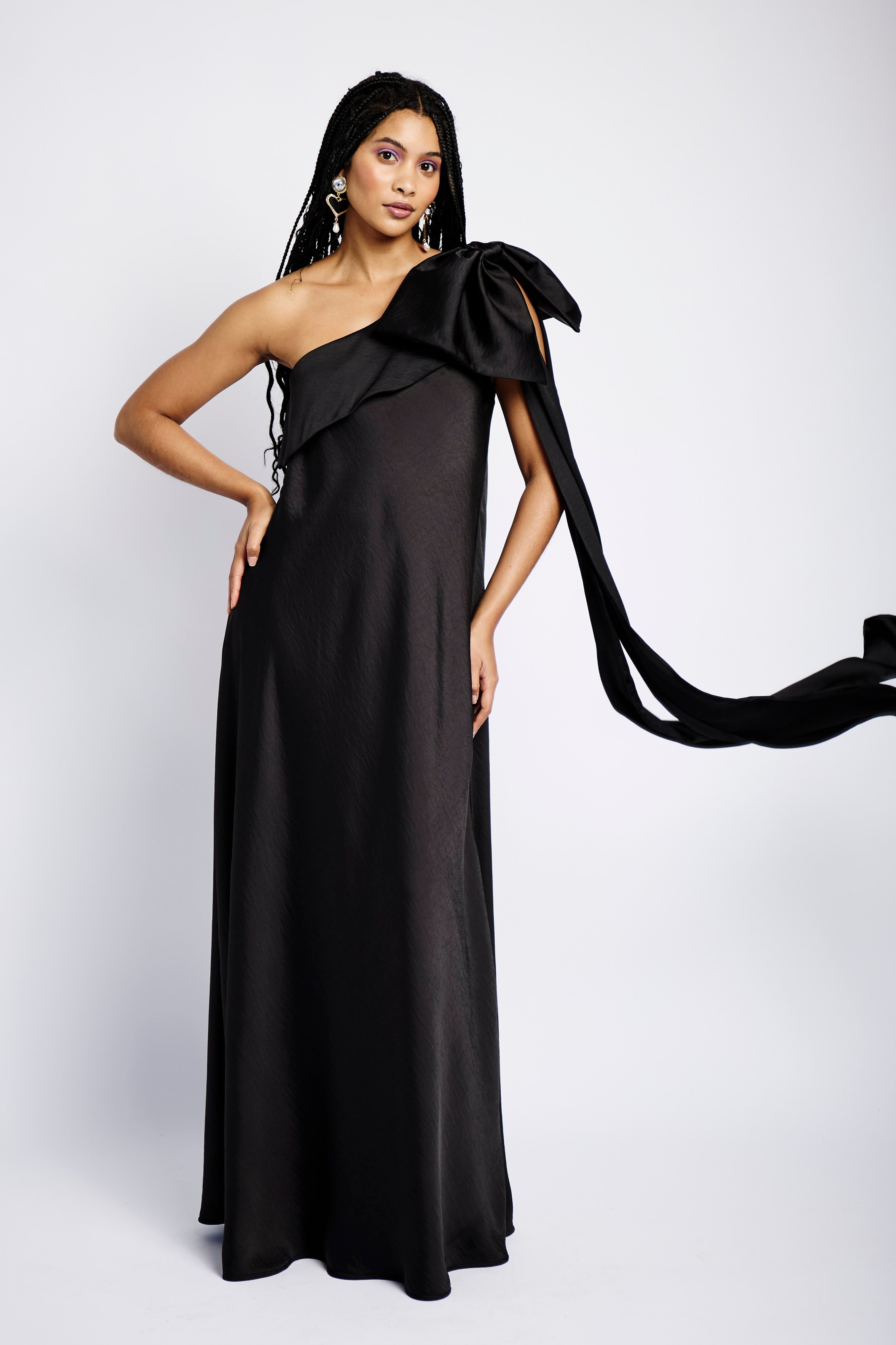 Satin Statement Maxi Dress