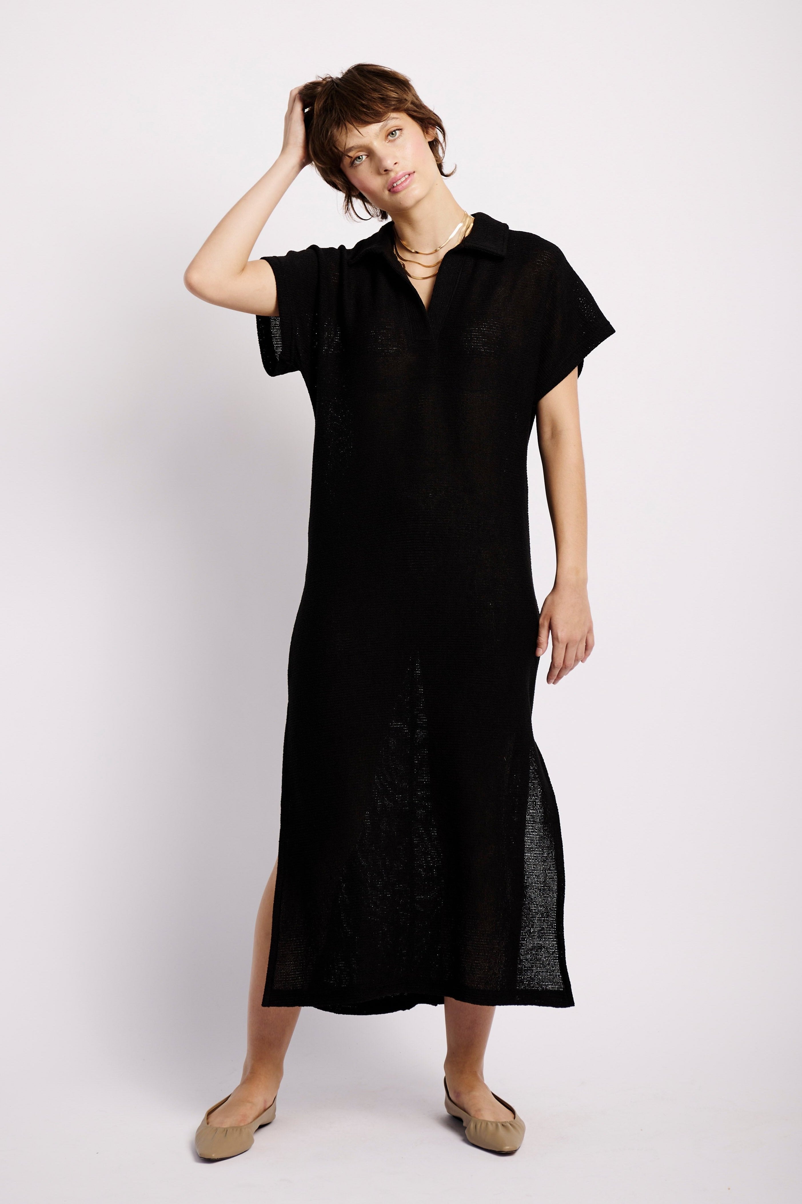 Effortless Edge Midi Dress