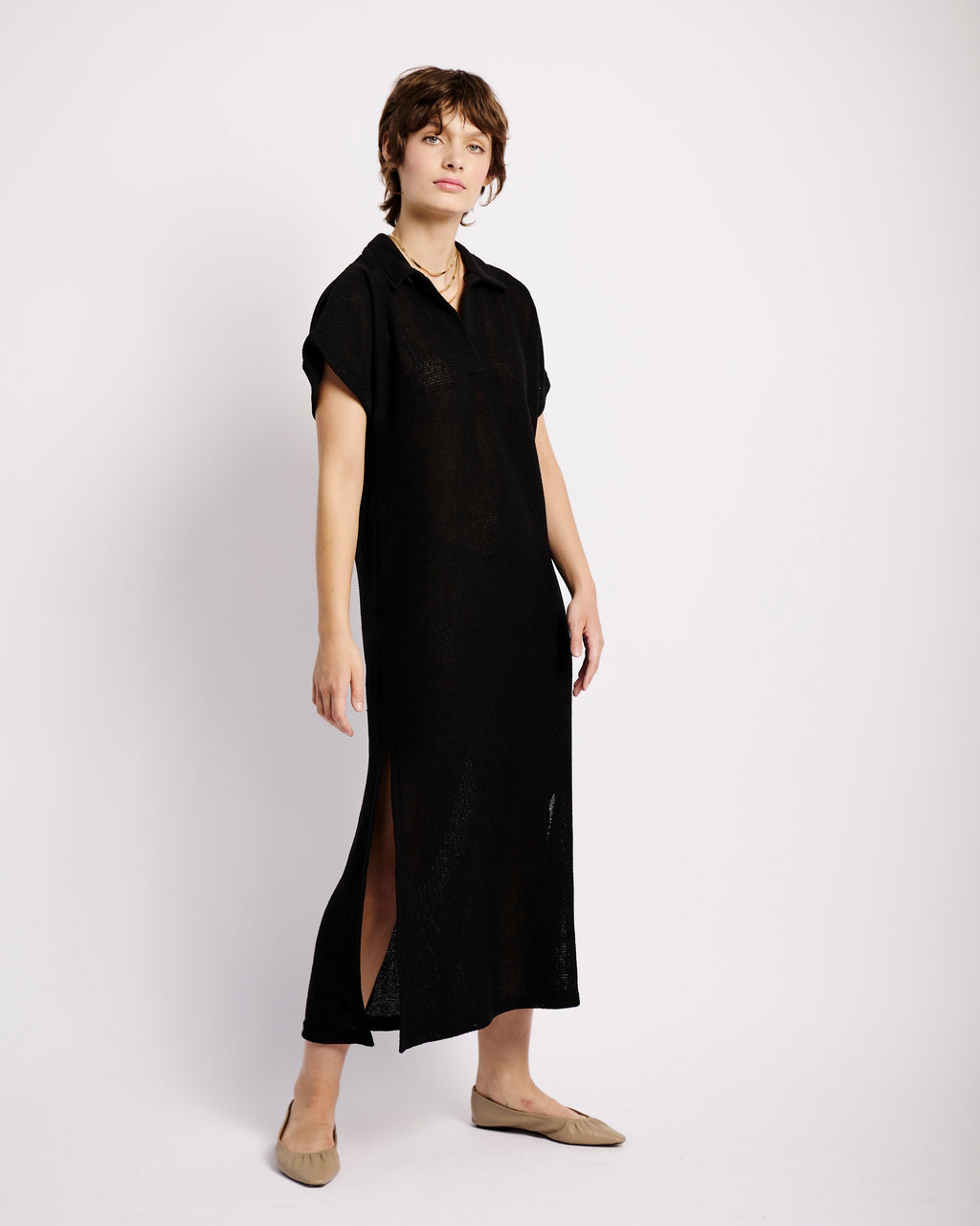 Effortless Edge Midi Dress