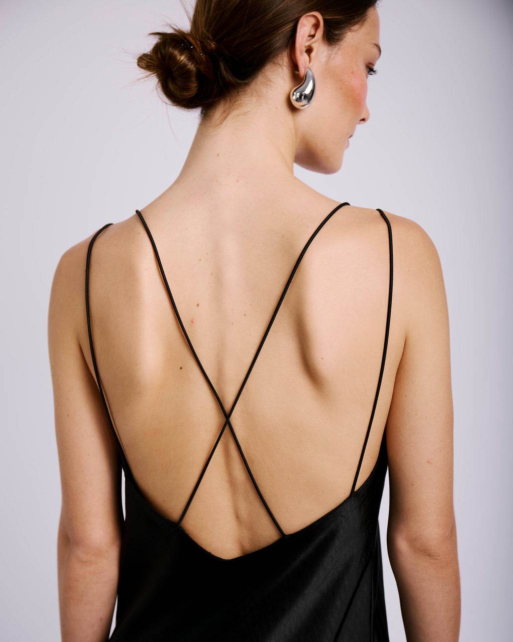 Satin X-Cord Maxi Dress