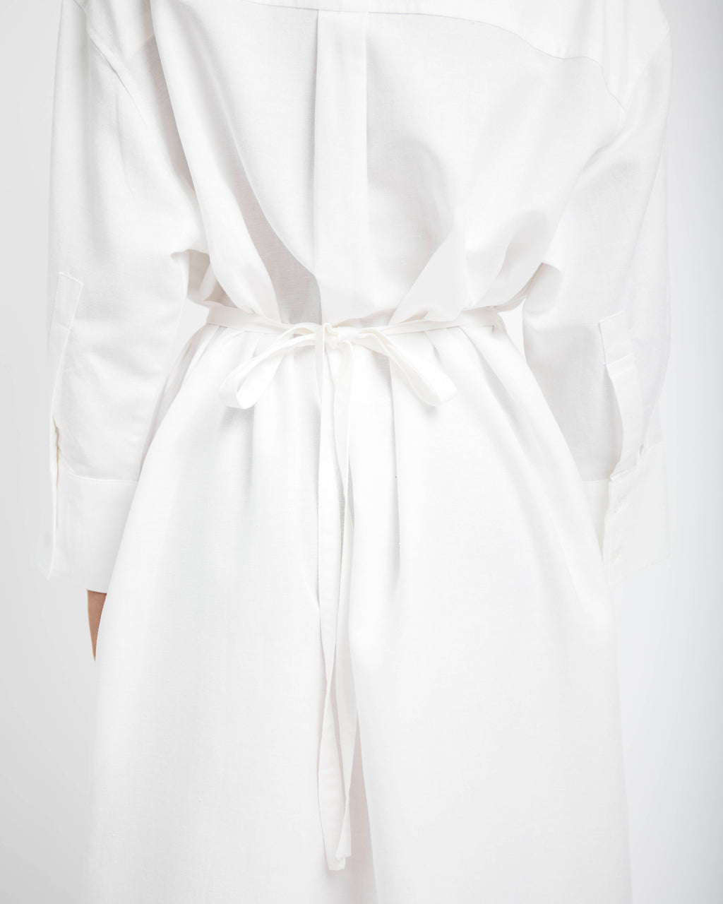 Tunnel Tie Linen Dress