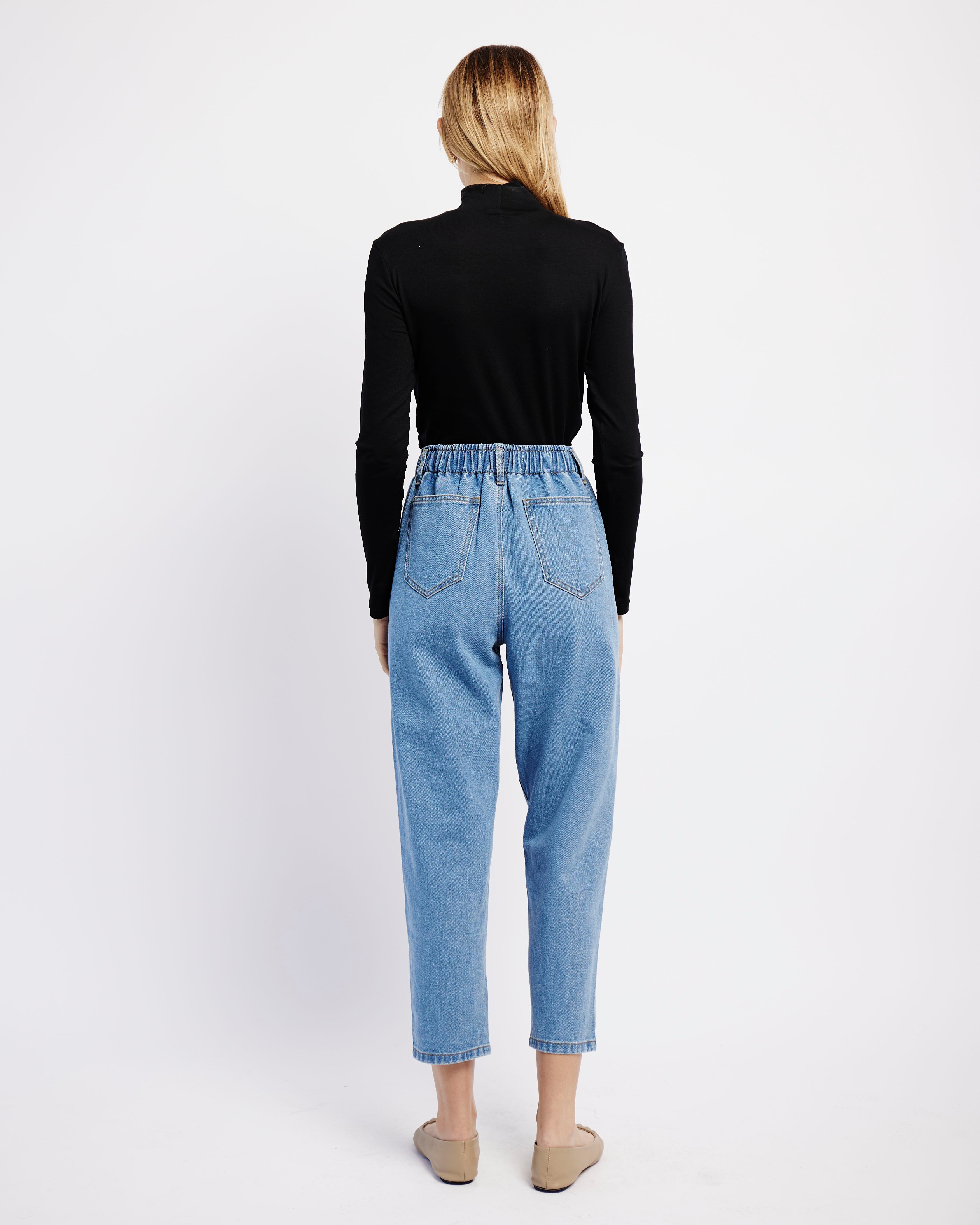 Classic Black Turtleneck Long Sleeve Top