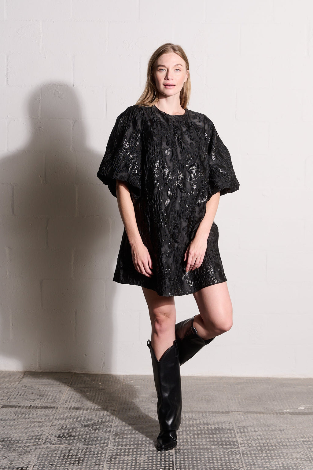 Black Bubble Statement Dress
