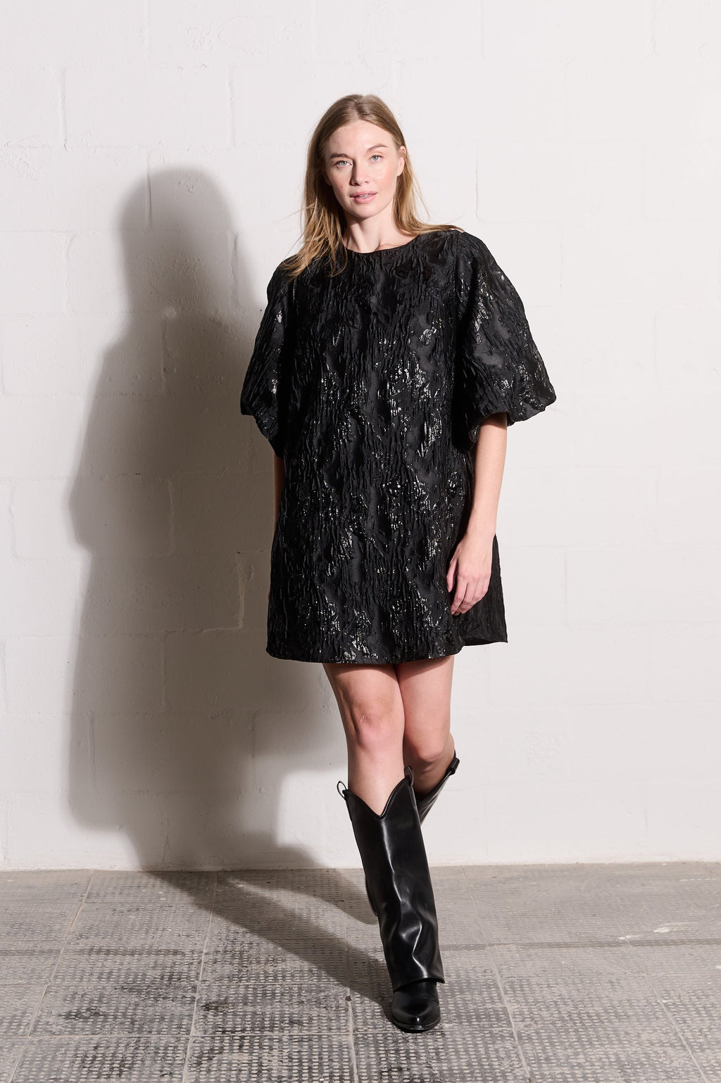 Black Bubble Statement Dress