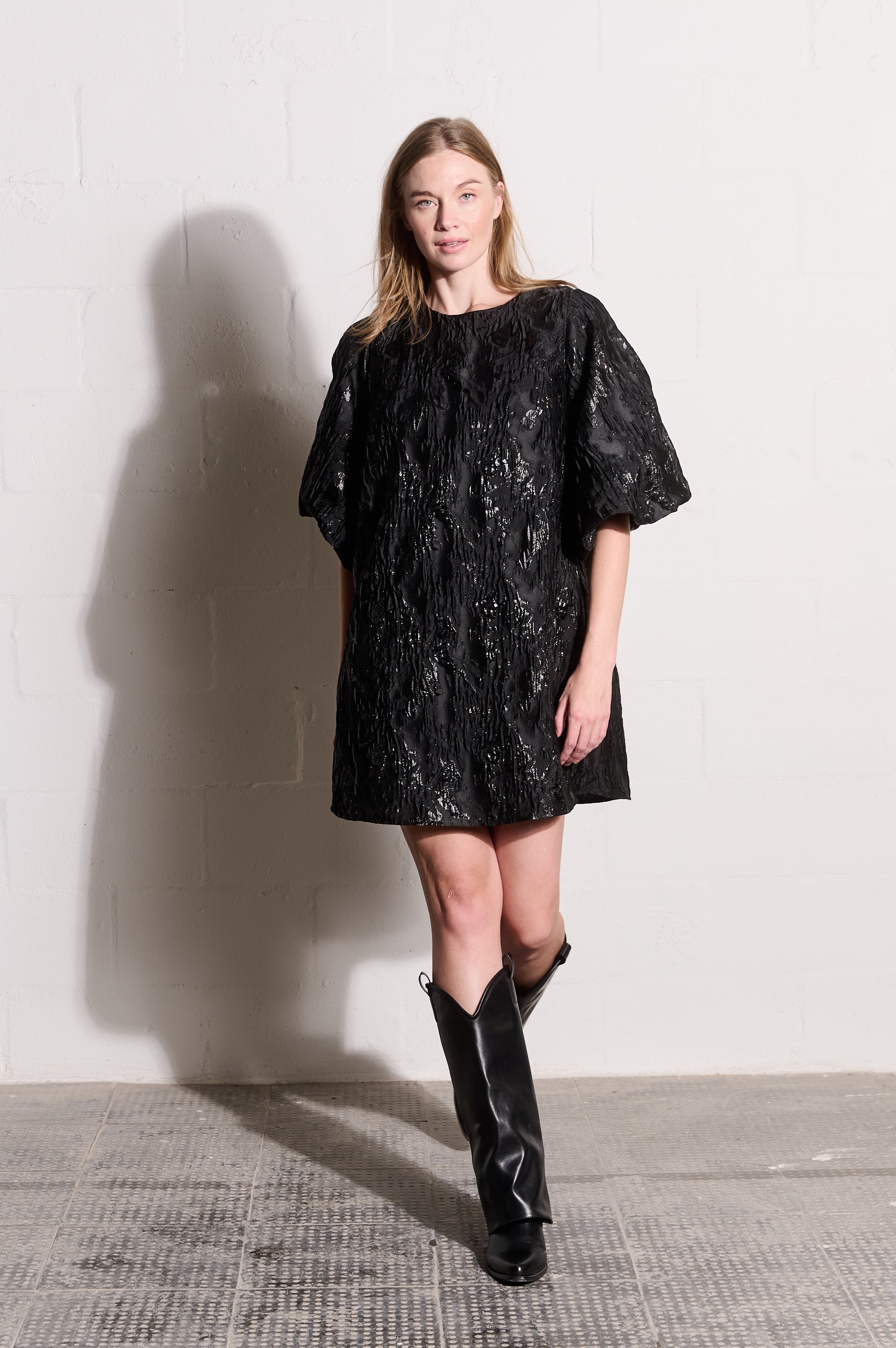 Black Bubble Statement Dress