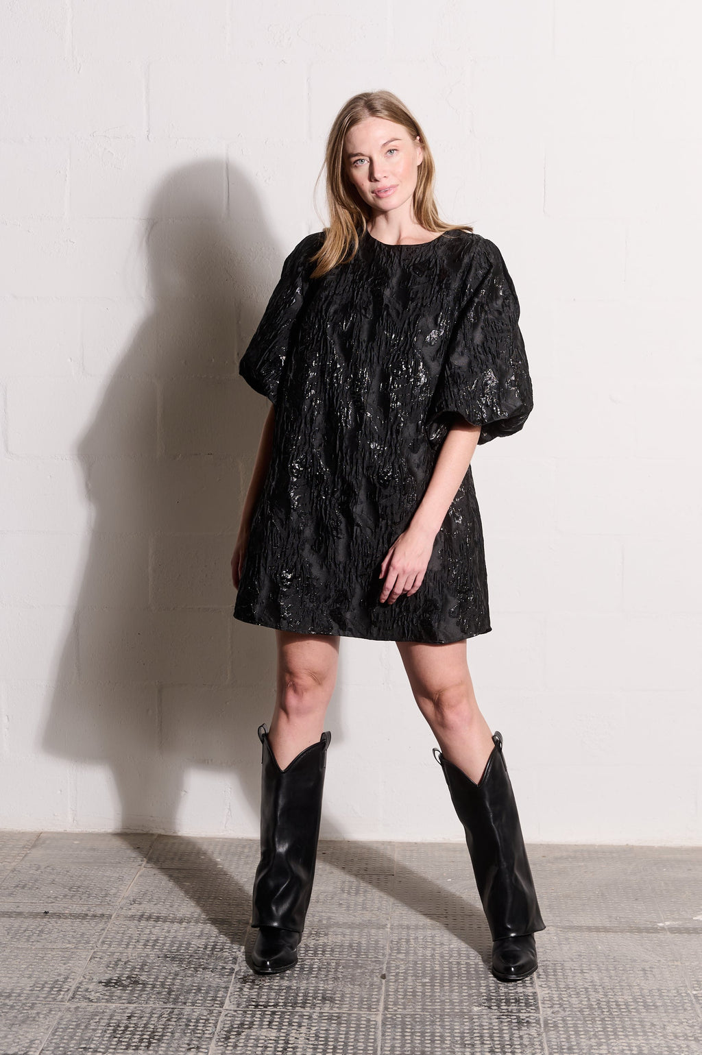 Black Bubble Statement Dress