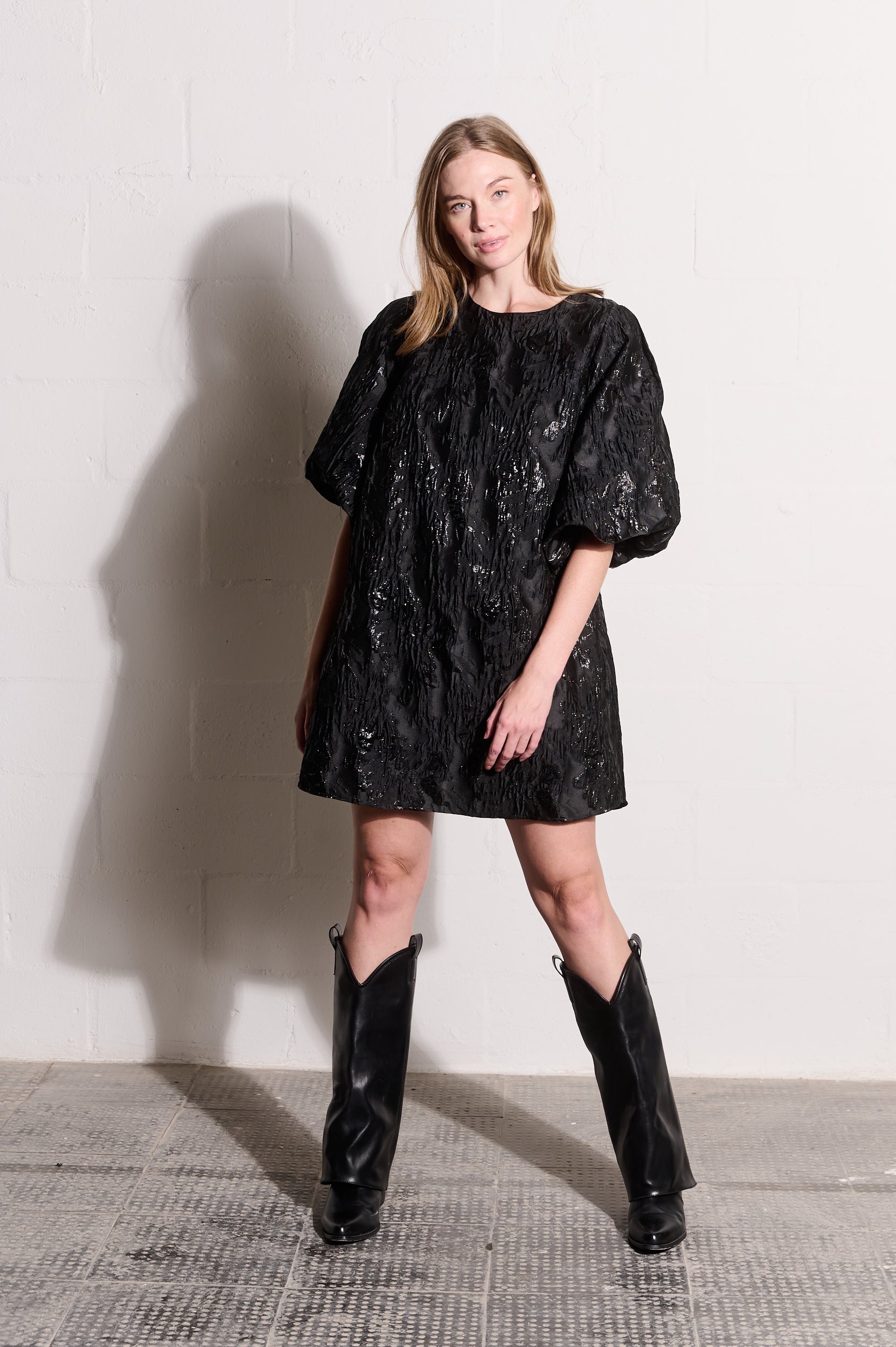 Black Bubble Statement Dress