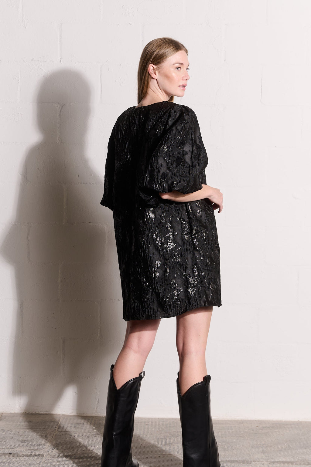 Black Bubble Statement Dress