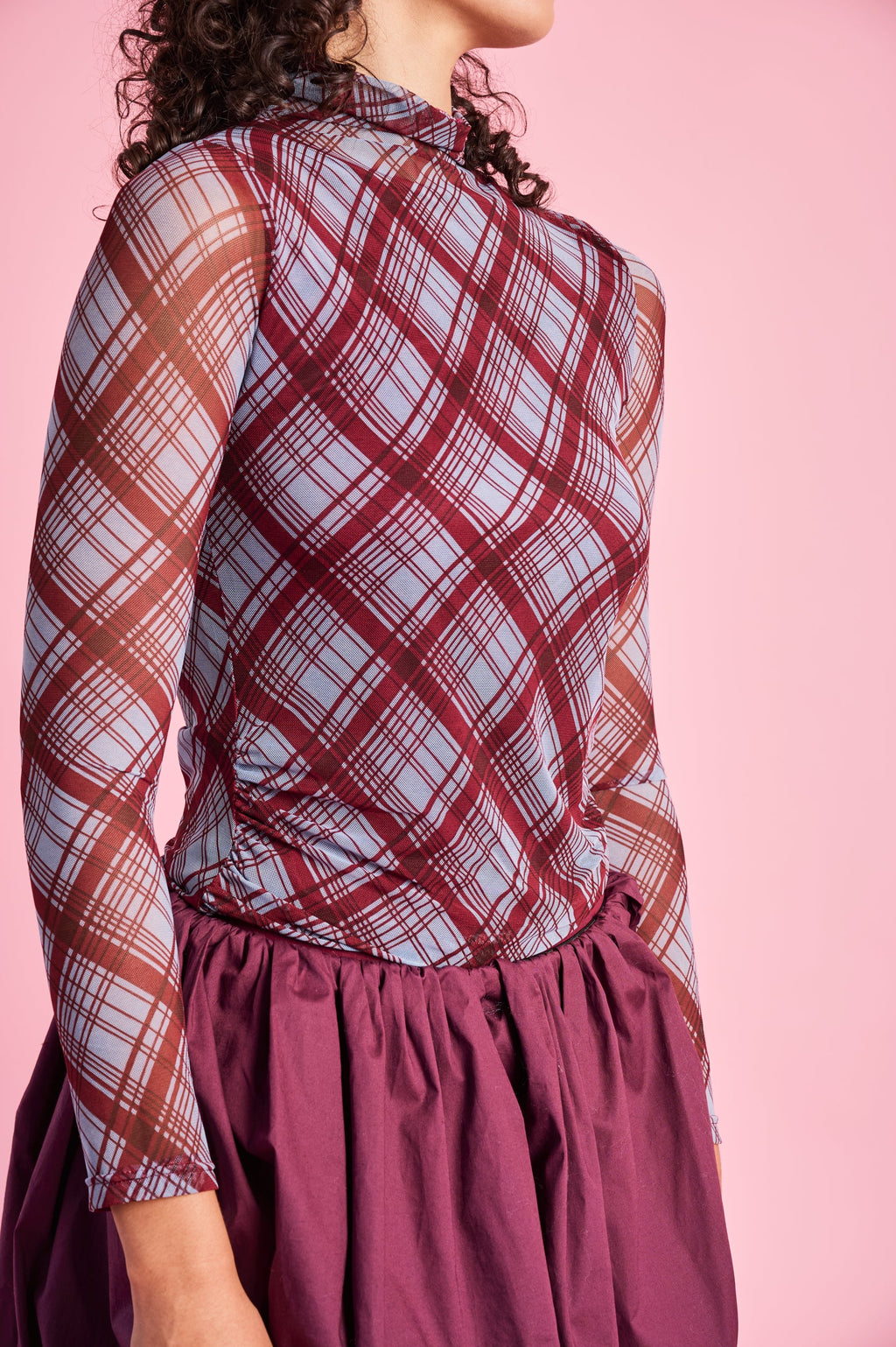 Ruched-Breathable Statement Top