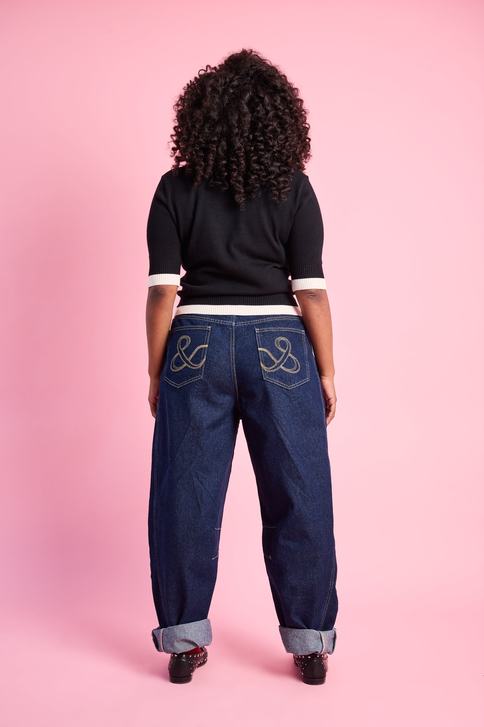 Contrast-Rib Everyday Top
