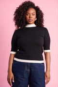 Contrast-Rib Everyday Top