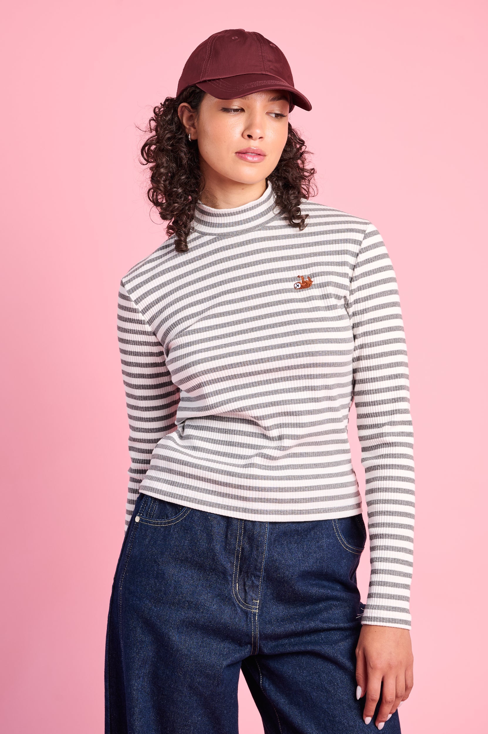 Grey-Milk Relaxed Knit Top