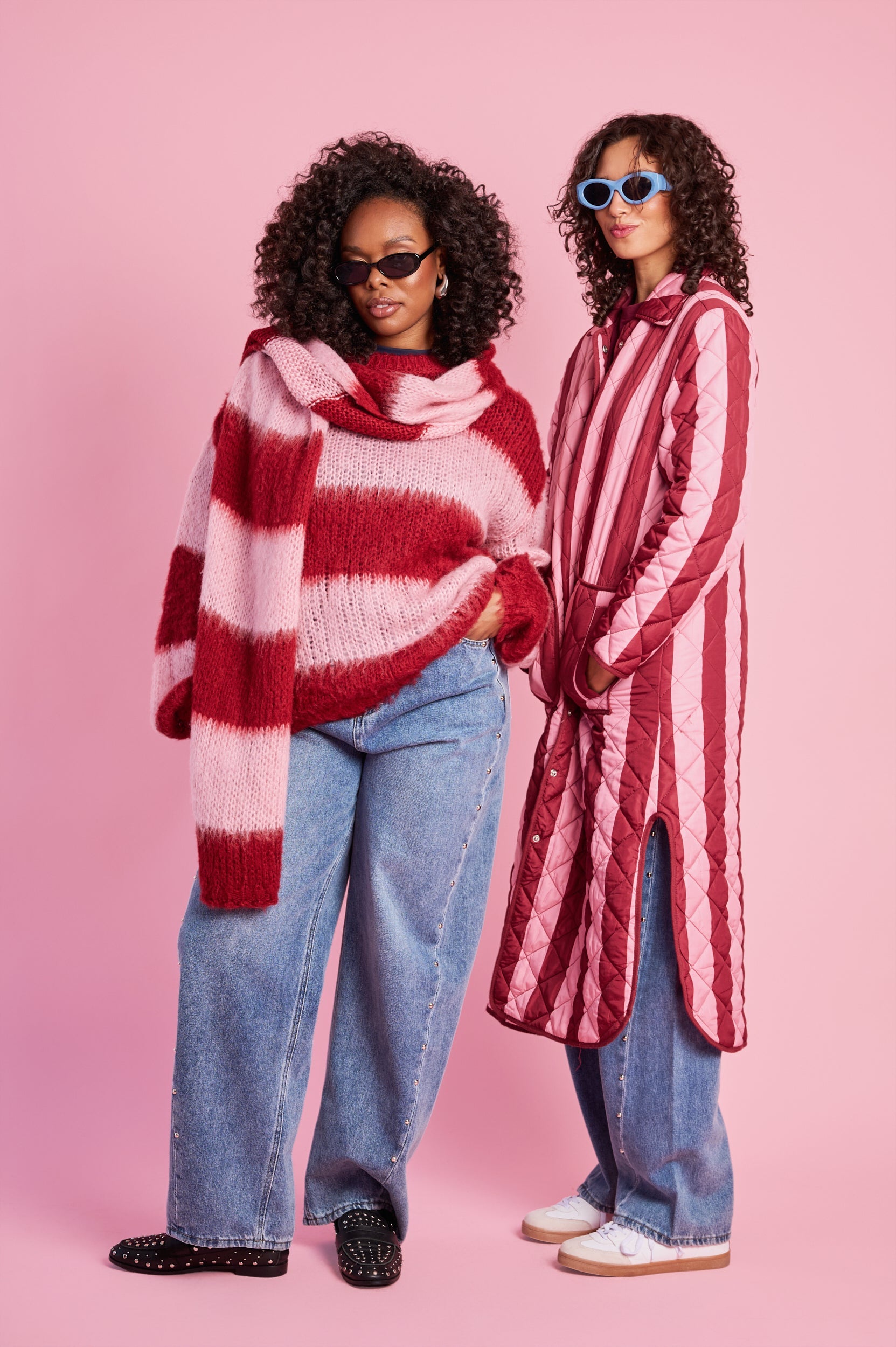 Pink Quilted Rebel Stripe