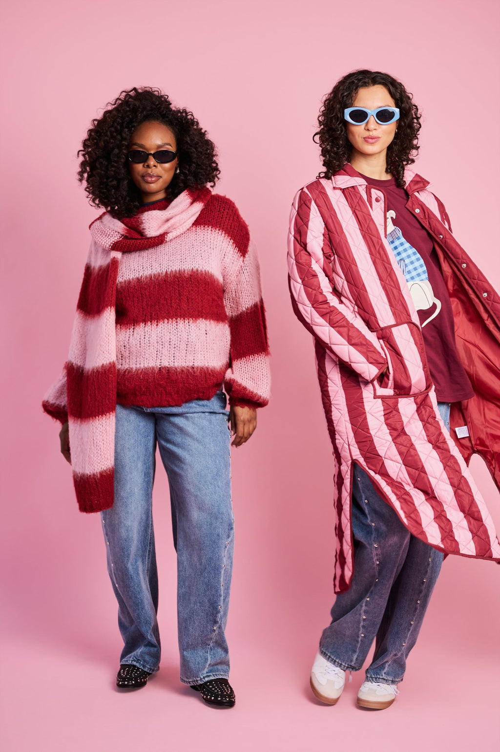 Pink Quilted Rebel Stripe