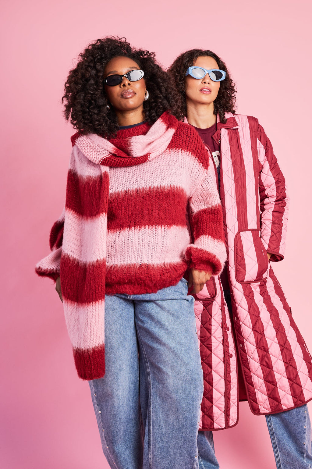 Pink Quilted Rebel Stripe