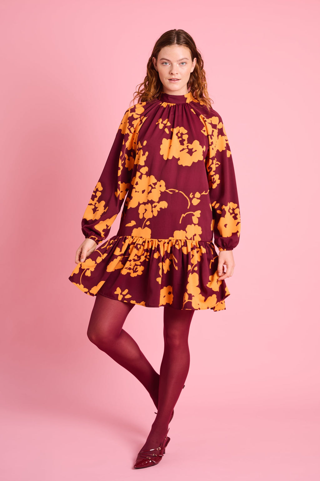 Orange Blossom Swing Dress