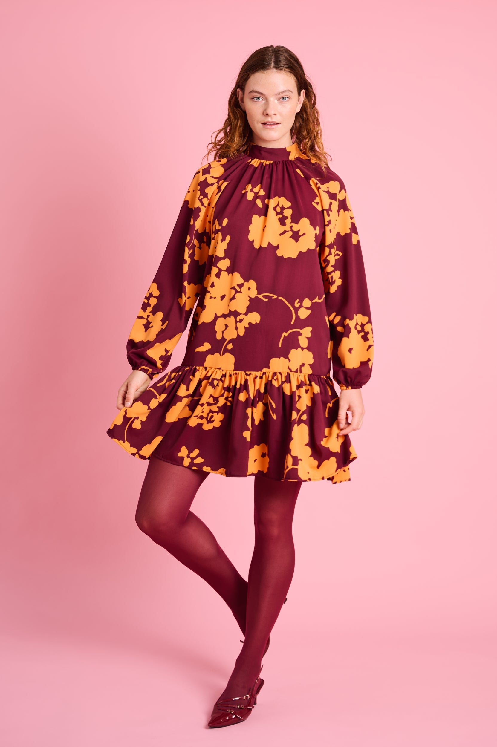 Orange Blossom Swing Dress