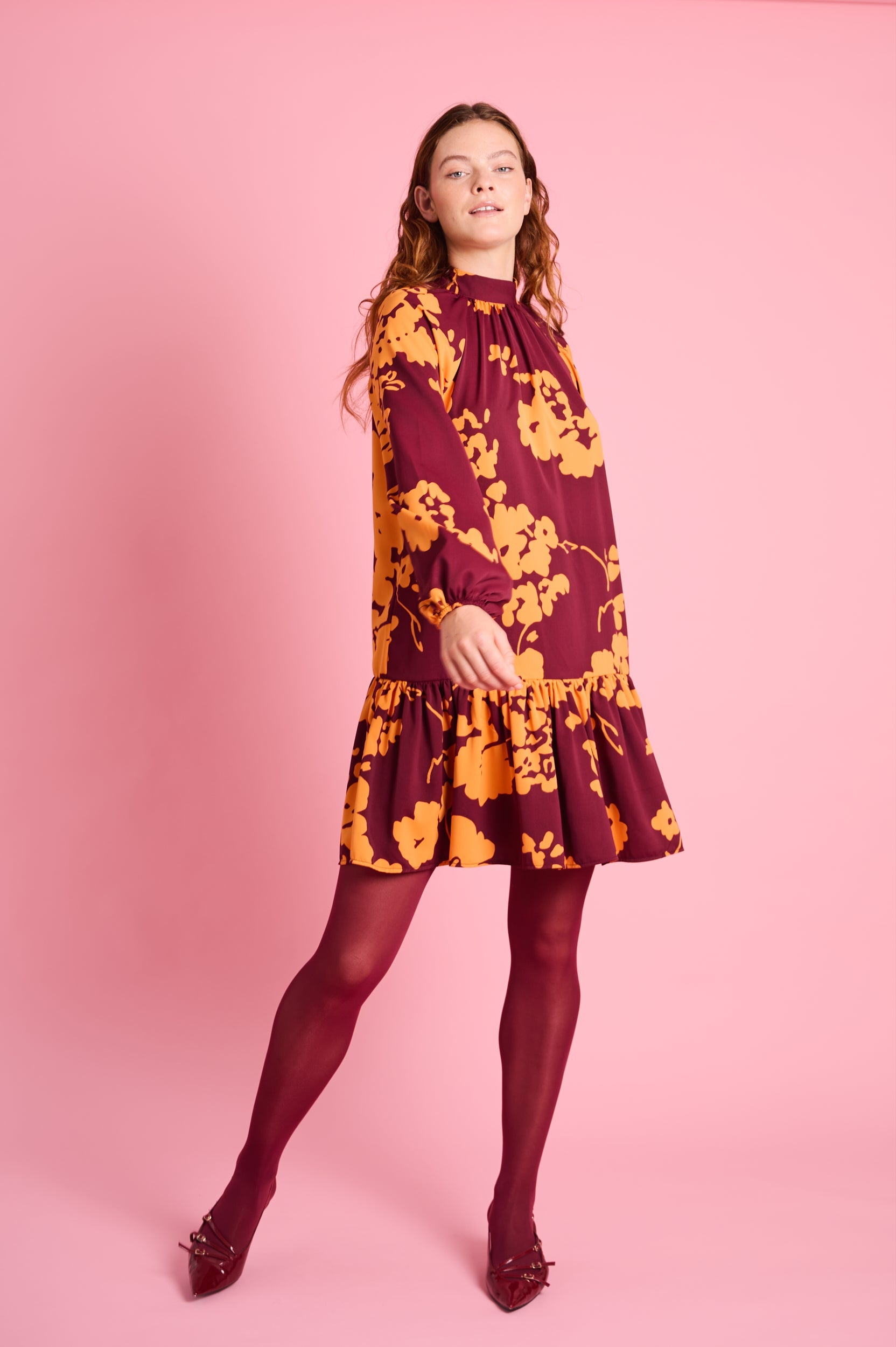 Orange Blossom Swing Dress