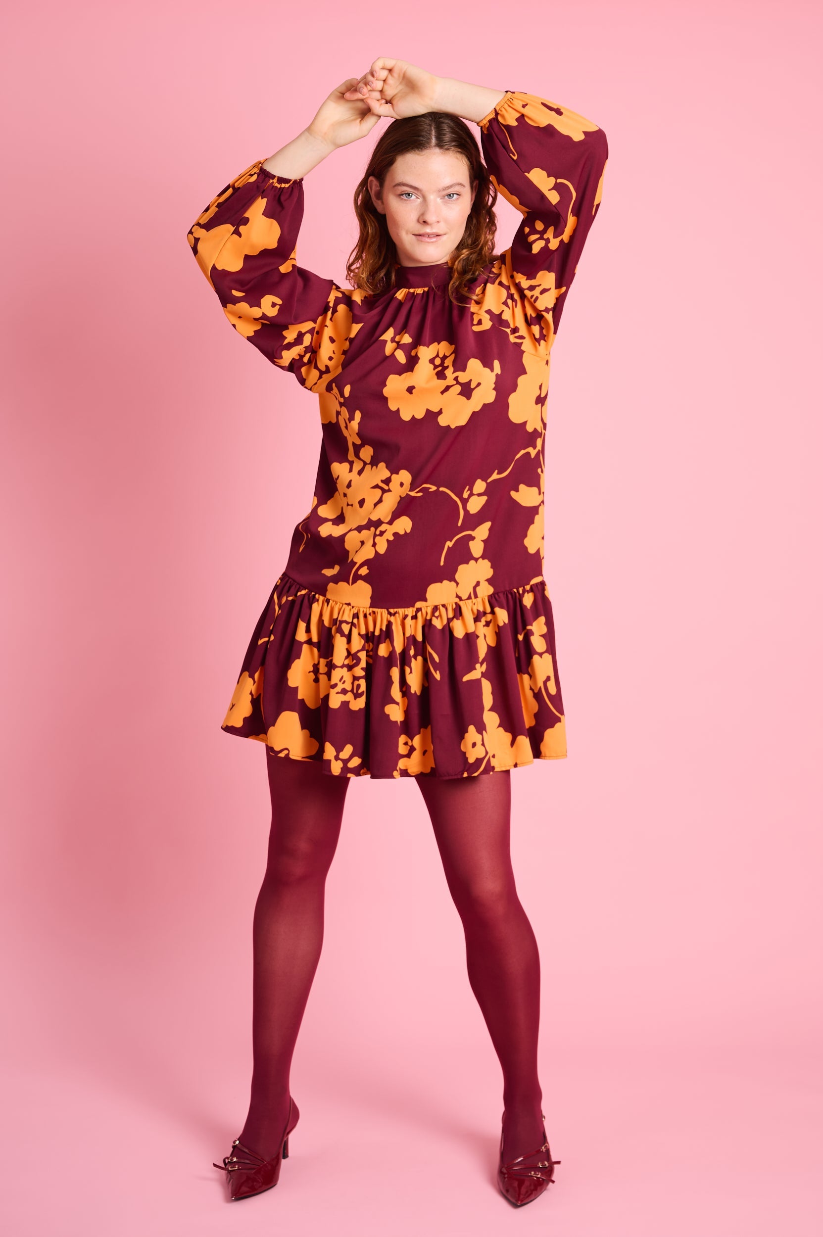 Orange Blossom Swing Dress