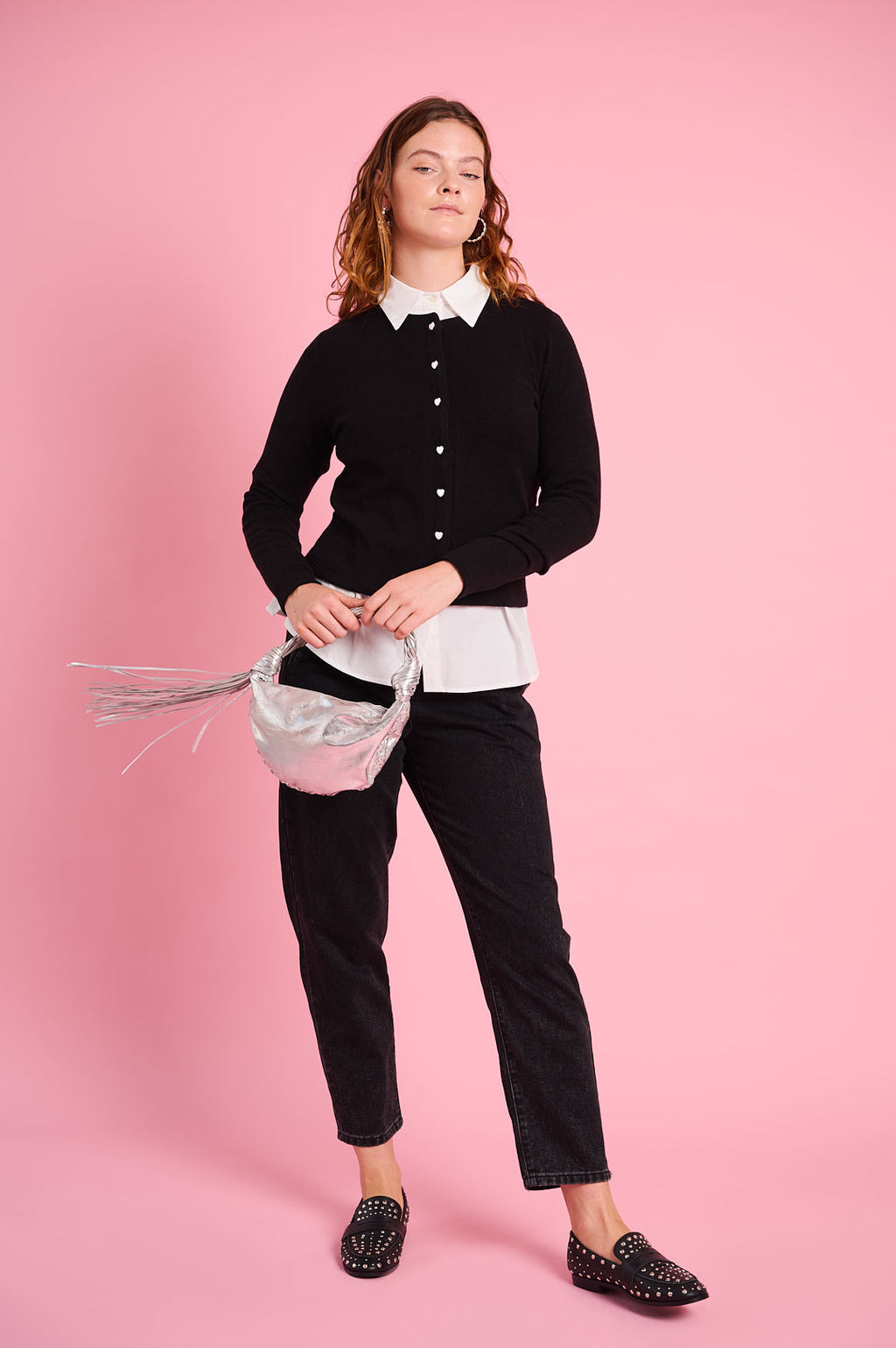Heart-Button Signature Cardigan